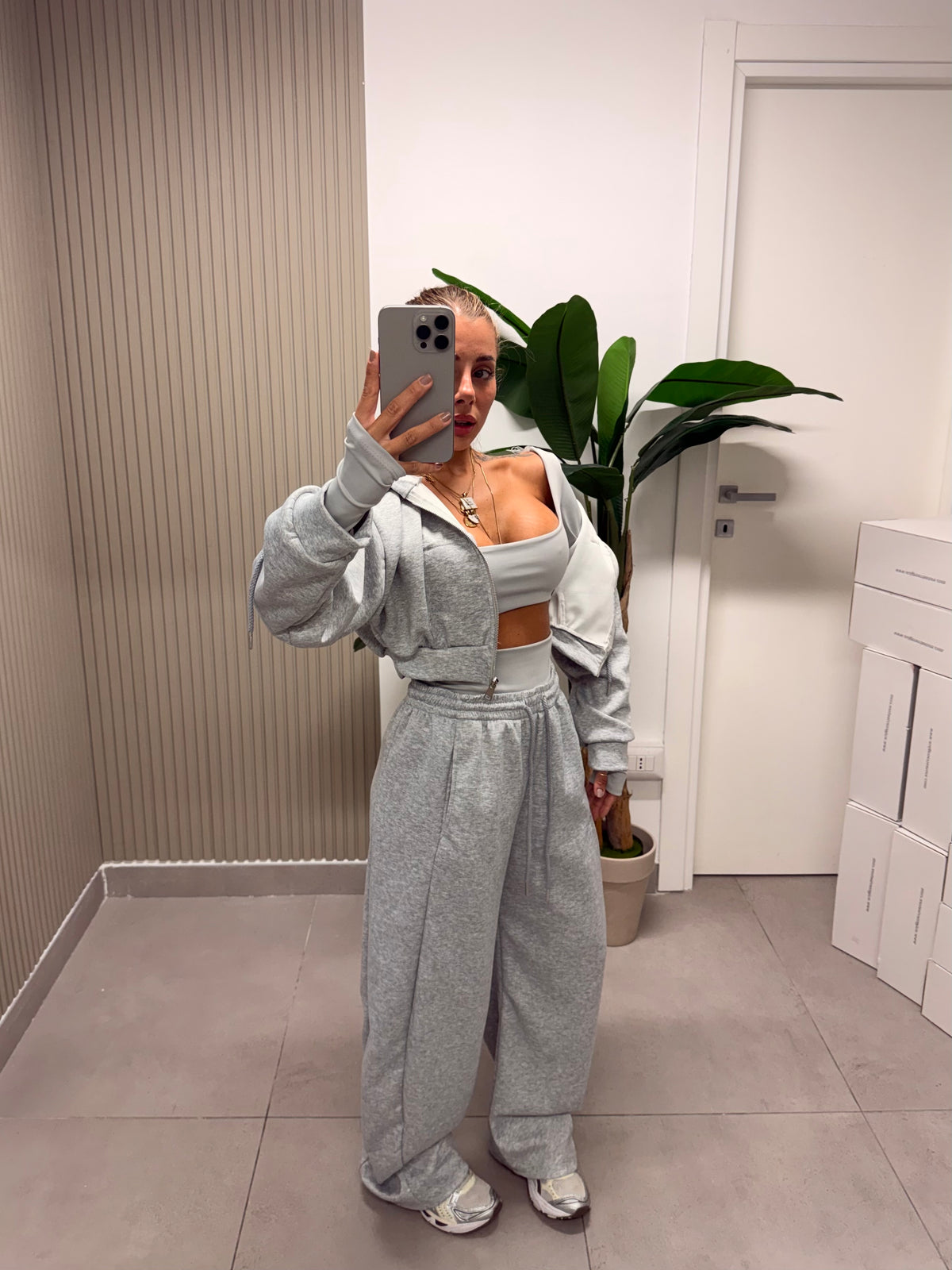 COORDINATO TUTA VALENTINA GRIGIO