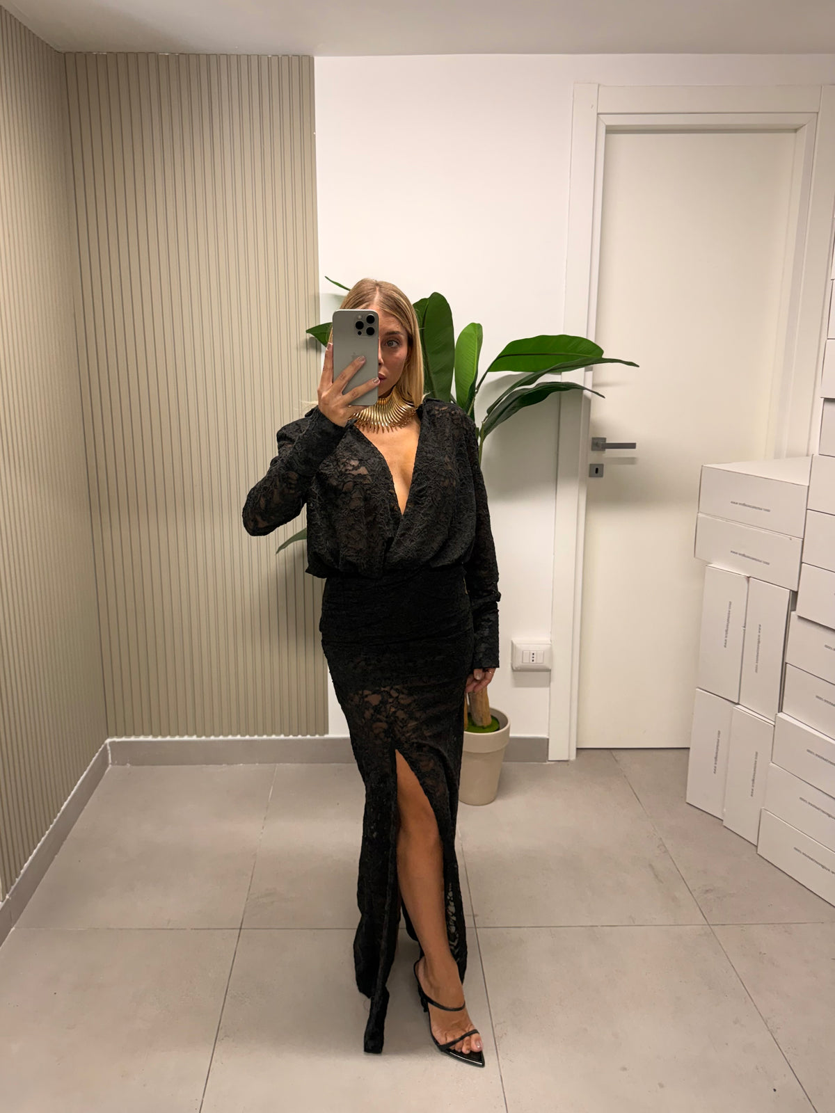 LONG DRESS PRISCILLA NERO