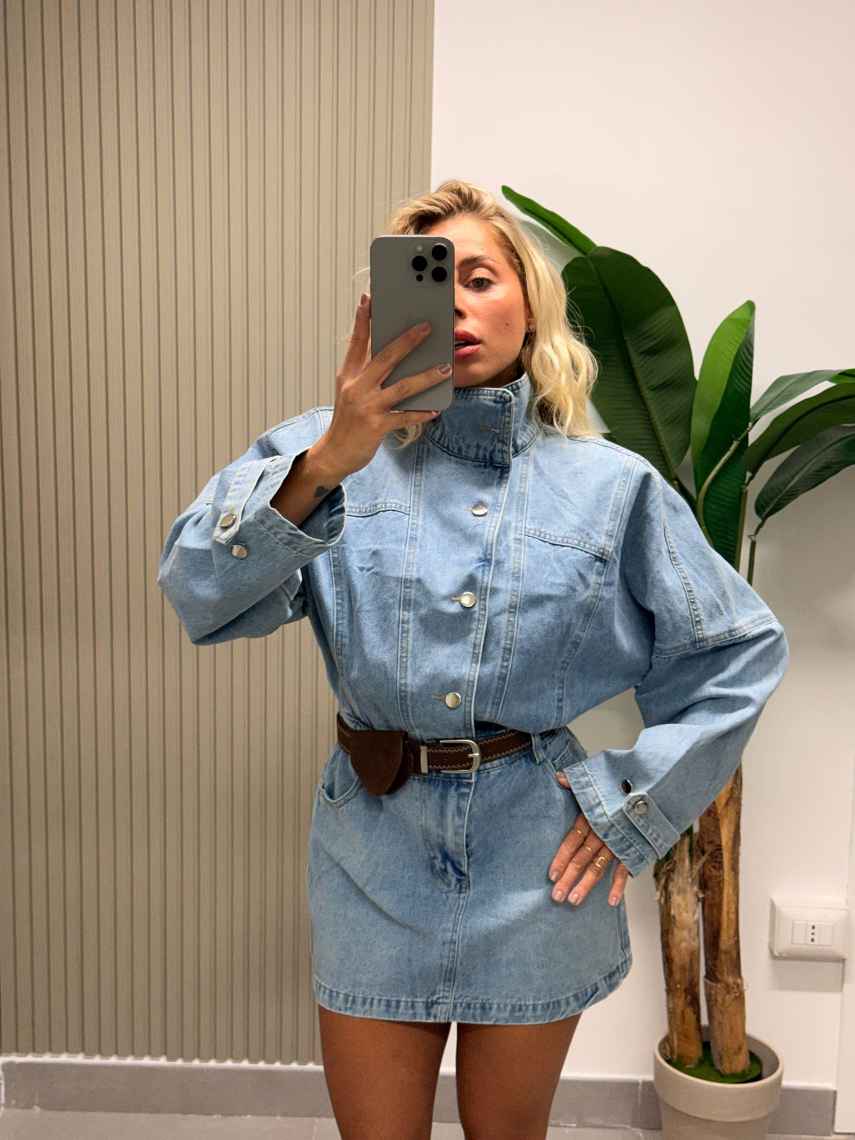 MINI DRESS DENIM CON SPALLINA