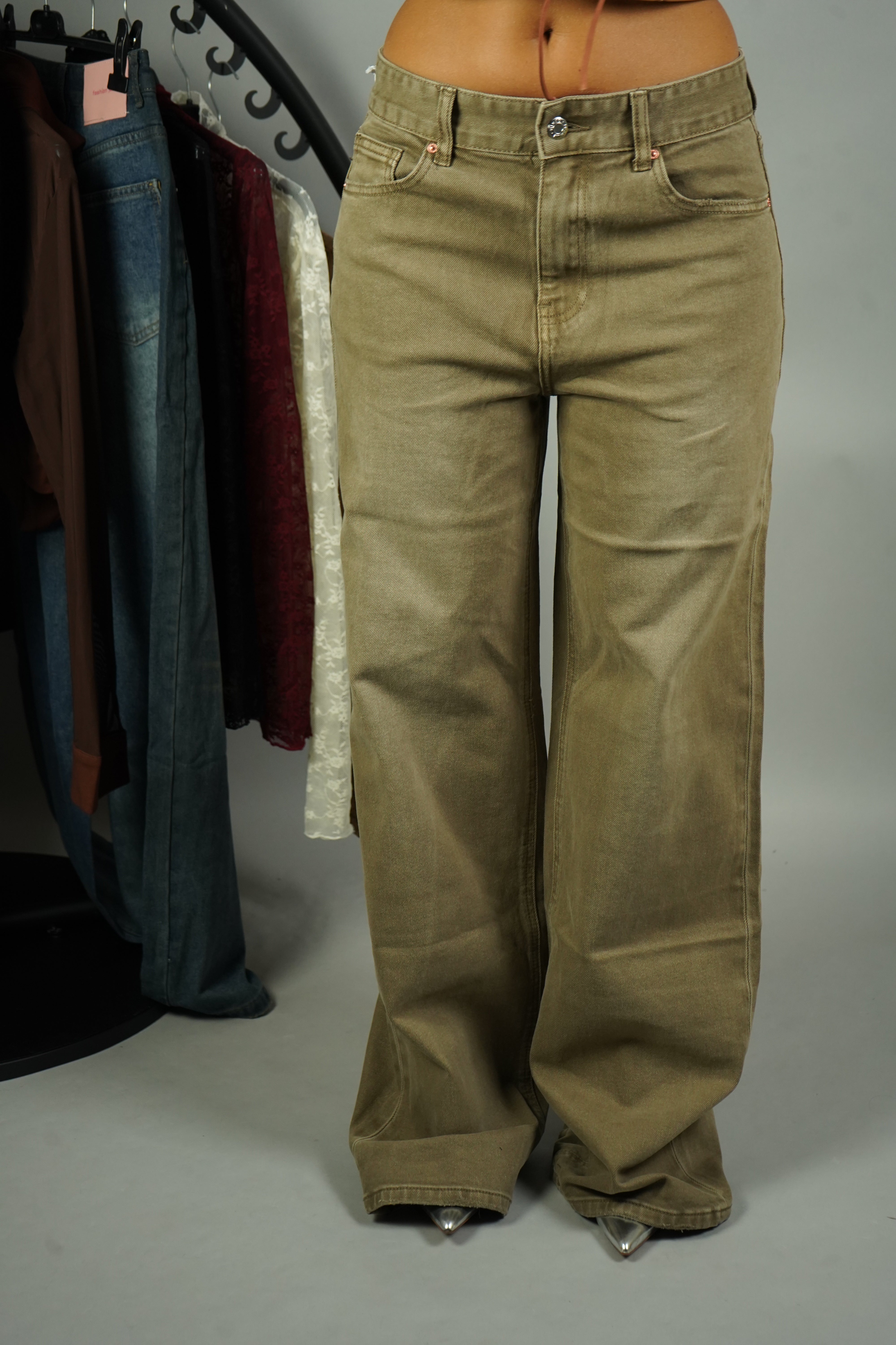 JEANS PALAZZO BEIGE