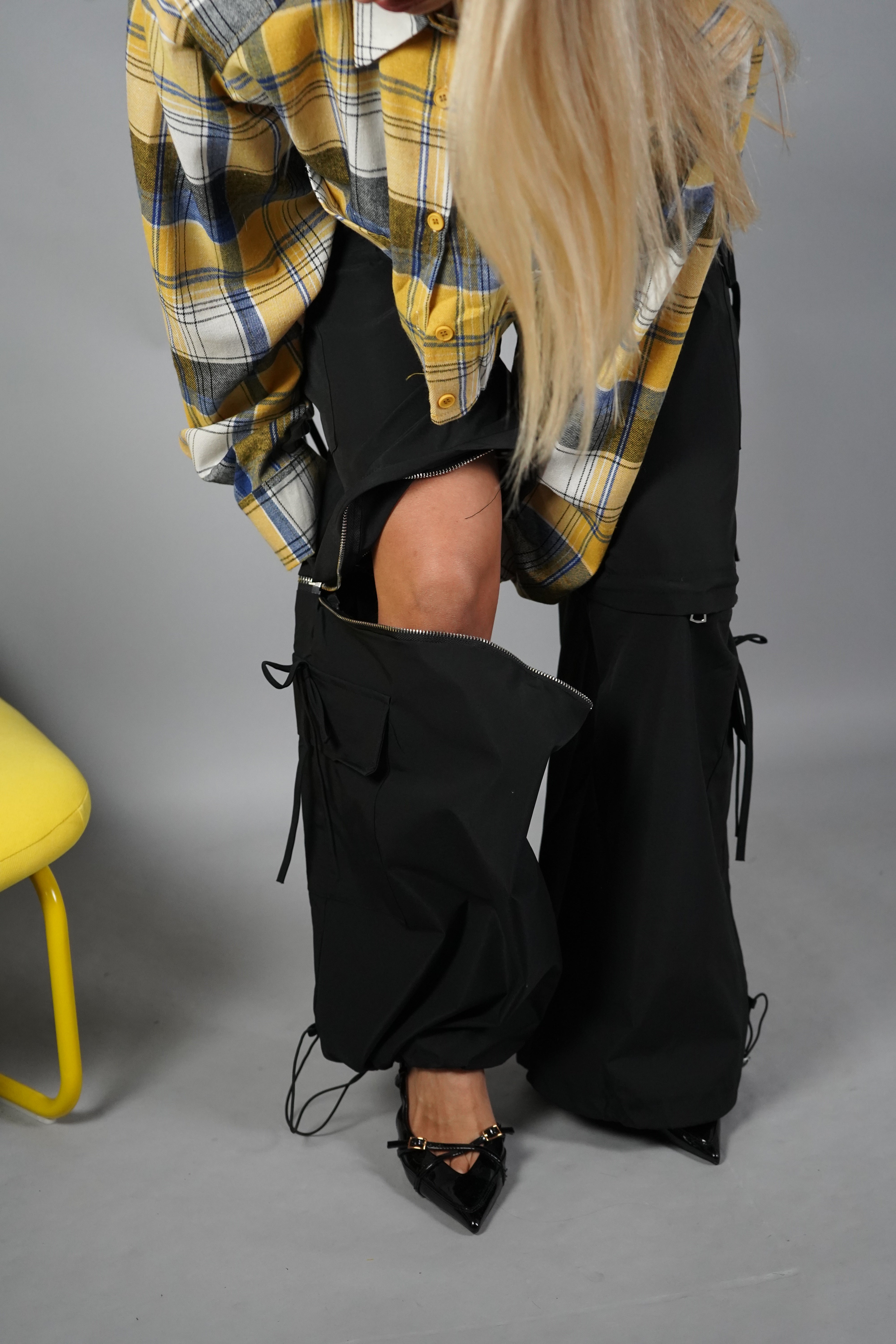 CARGO ZIP DUE IN UNO NERO