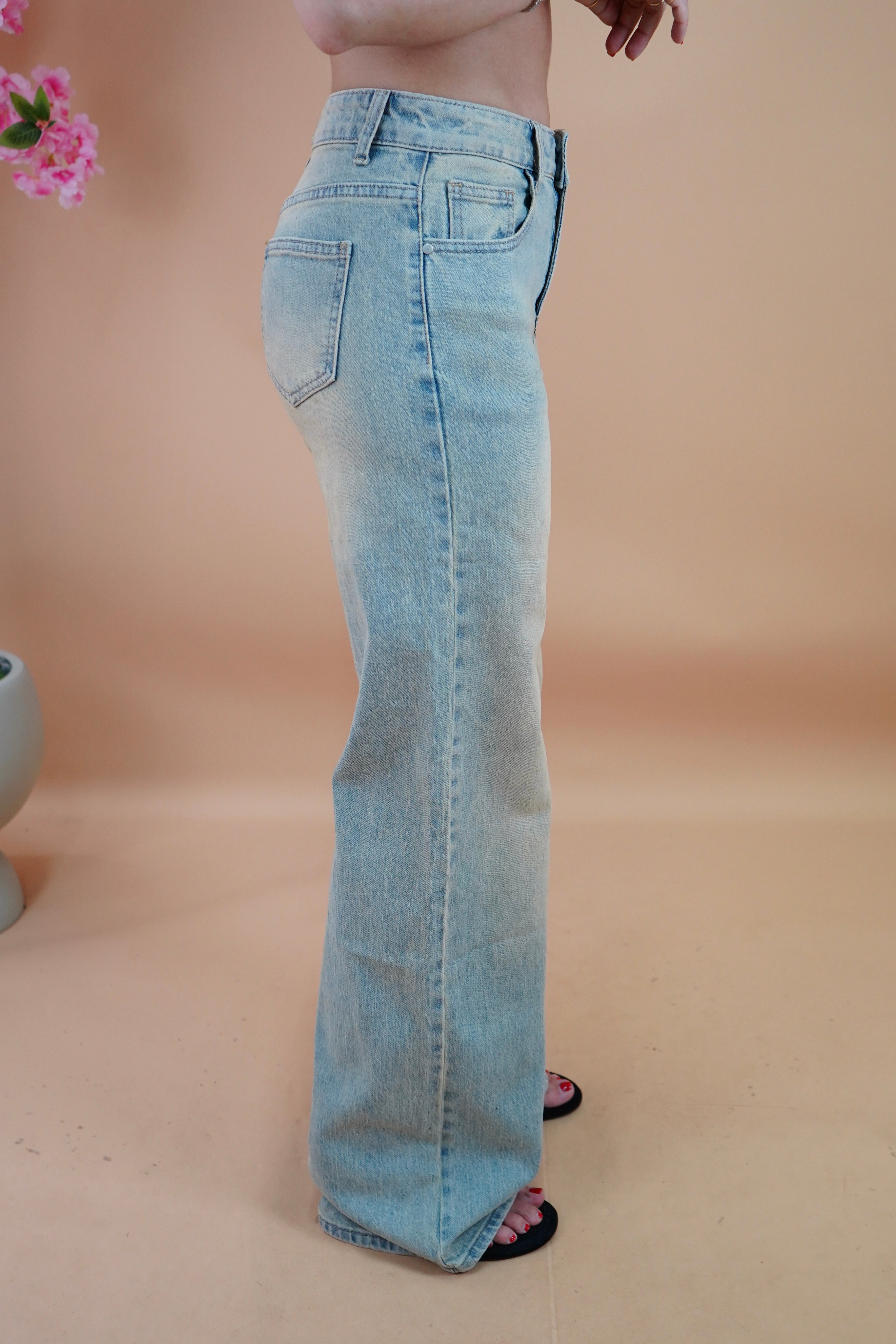 JEANS WIDE SABBIATO