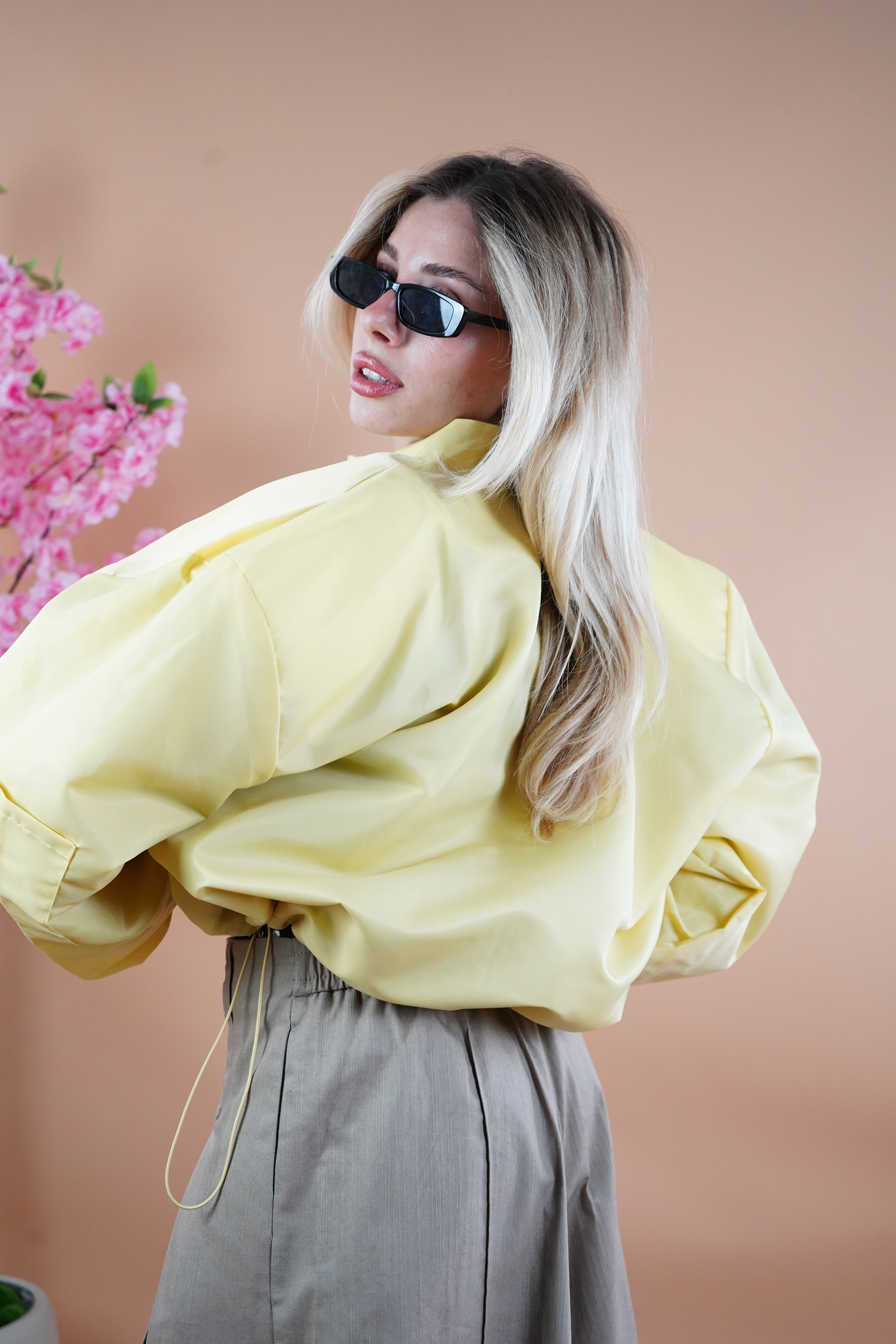 BOMBER SATIN AZARA GIALLO