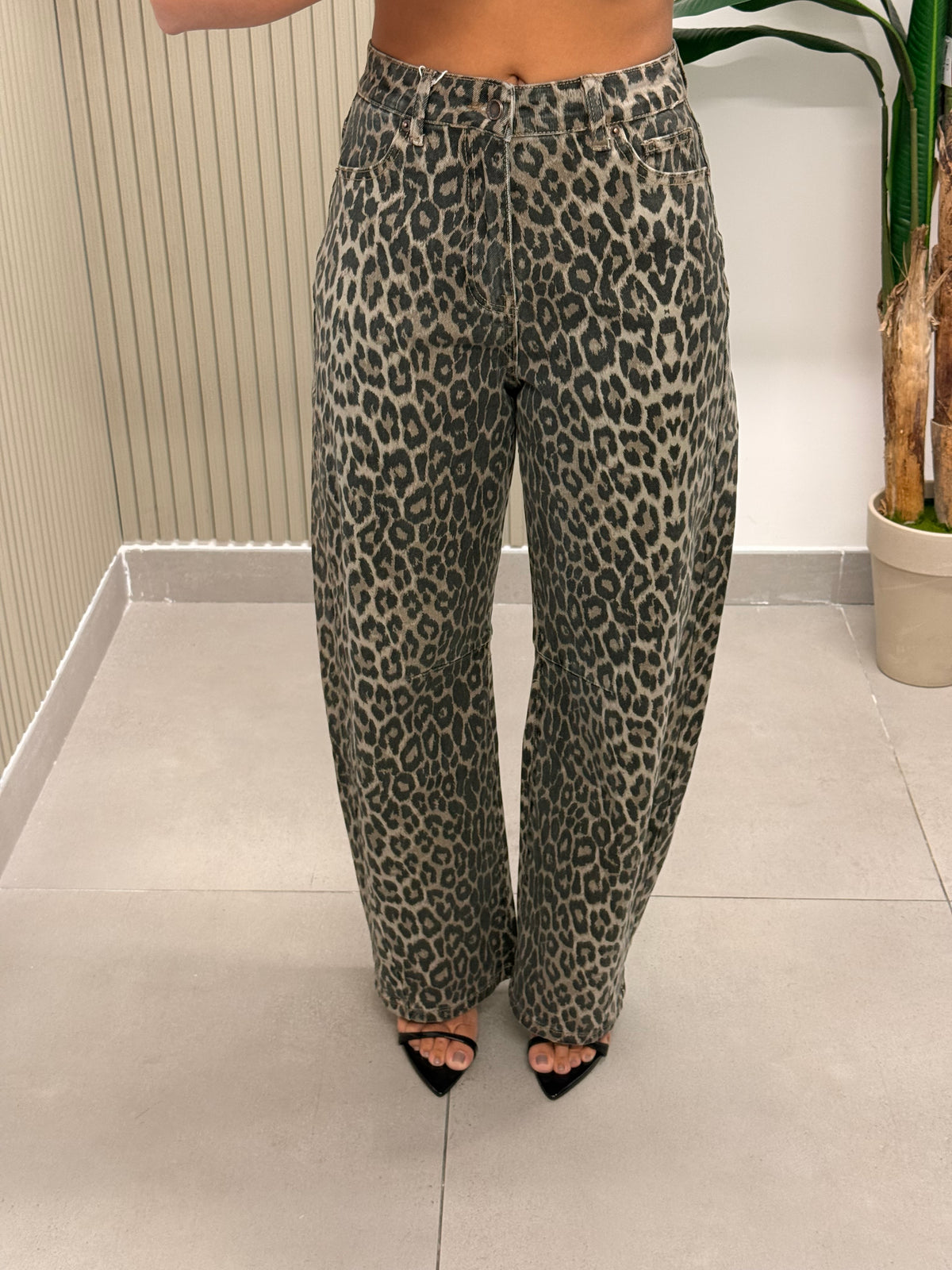 JEANS BALLON ANIMALIER