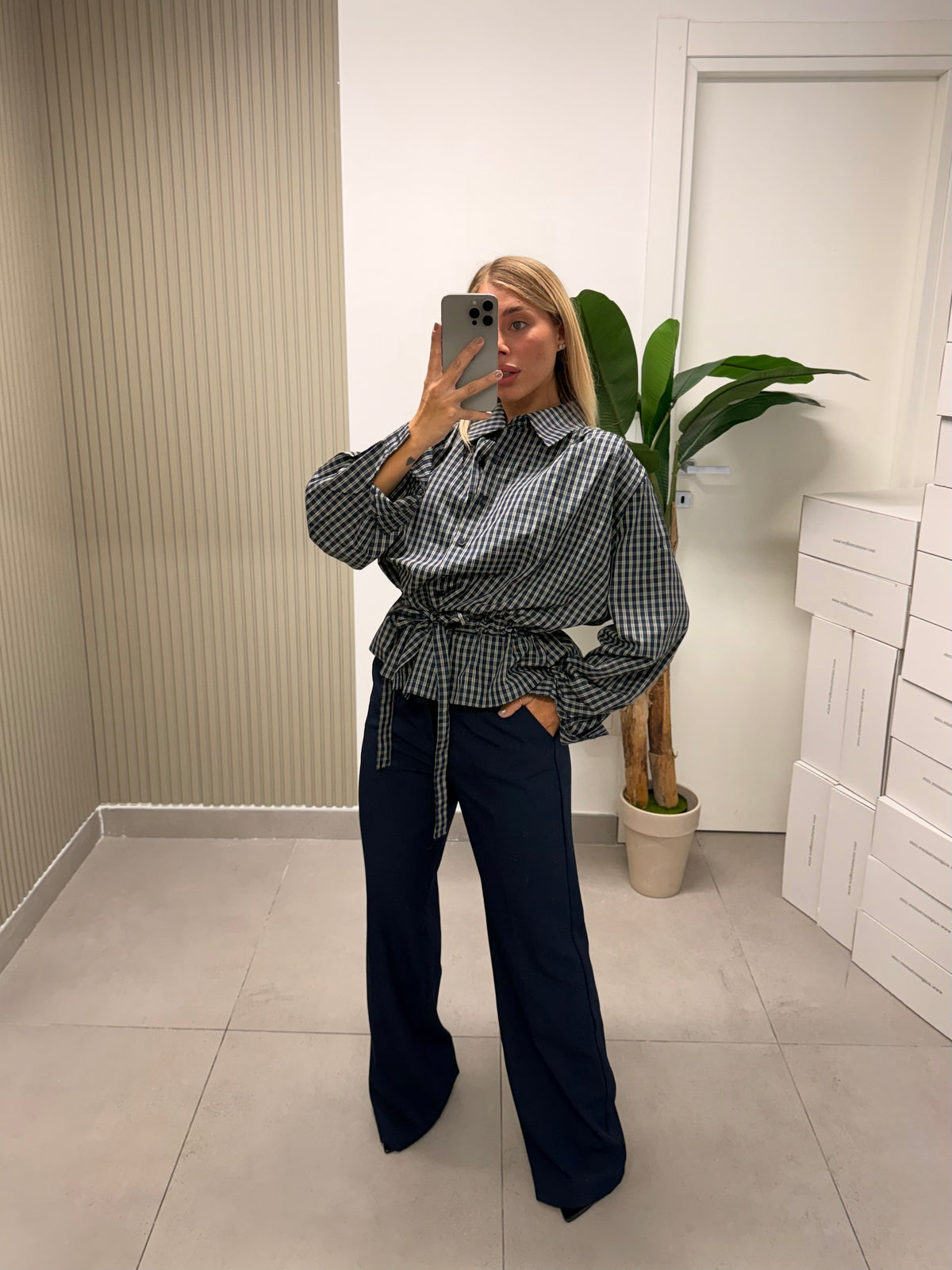 PANTALONE OFFICE BLU