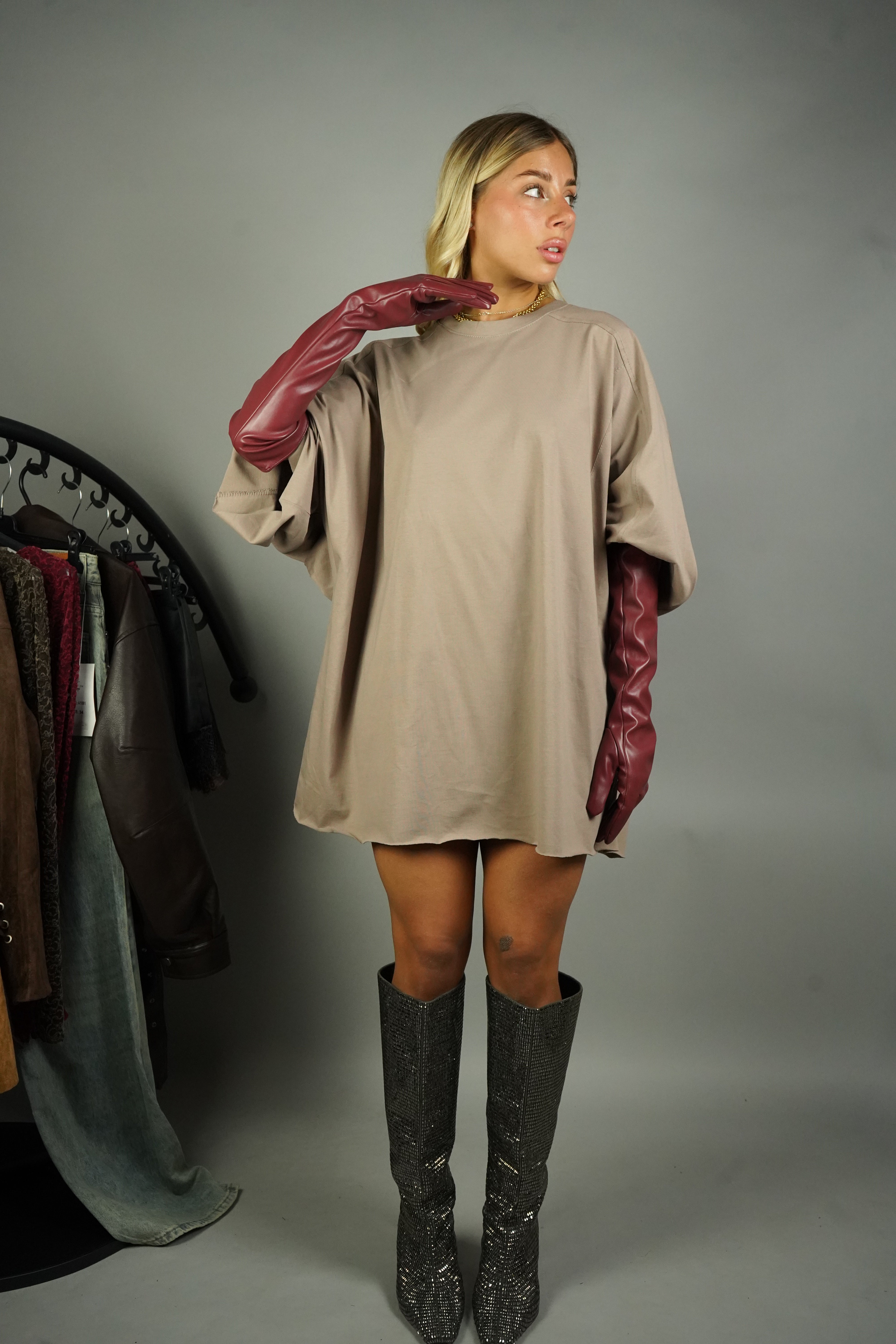 MAXI T-SHIRT WEST BEIGE