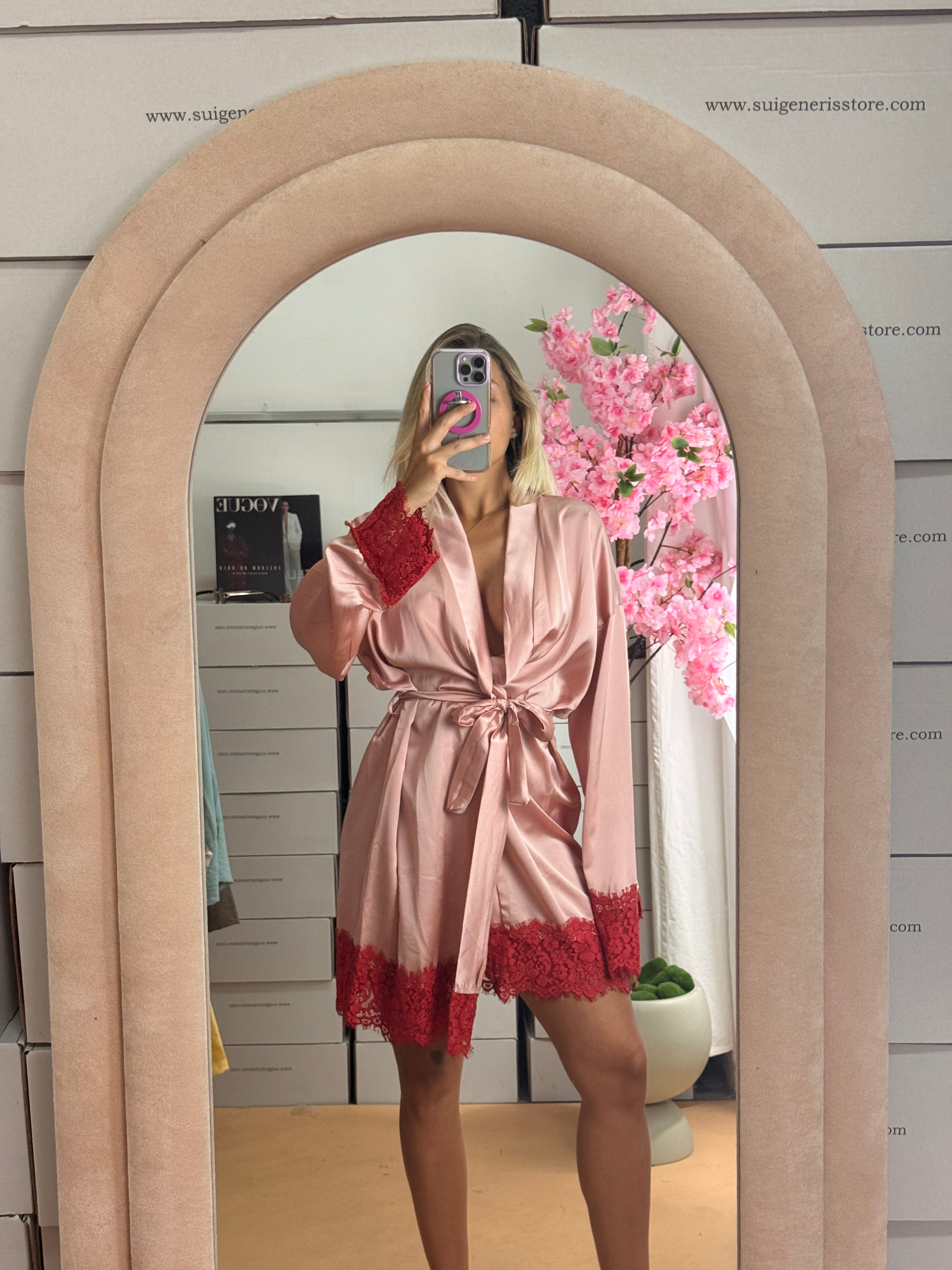 KIMONO SATIN ROSA