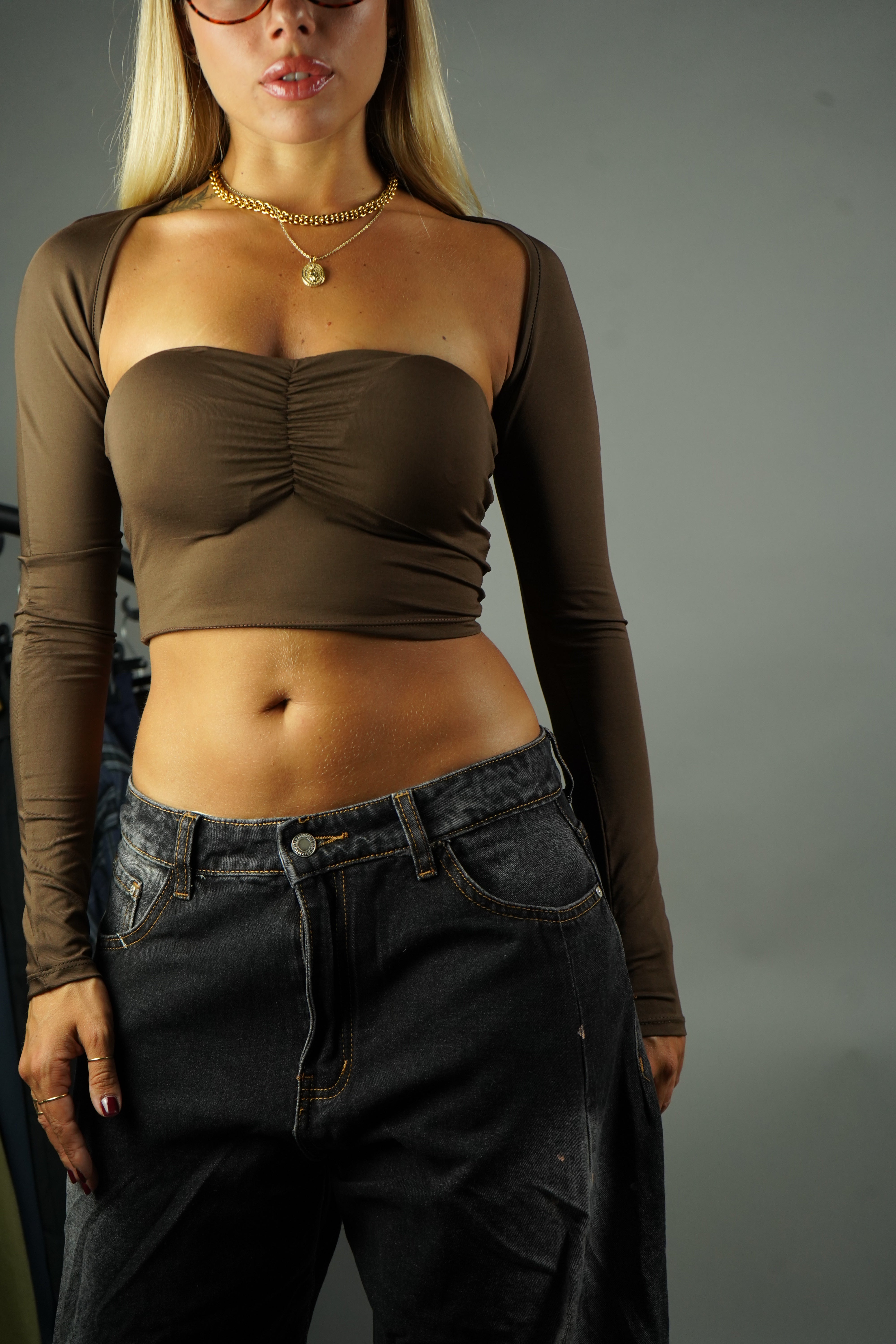 COORDINATO LYCRA MARRONE