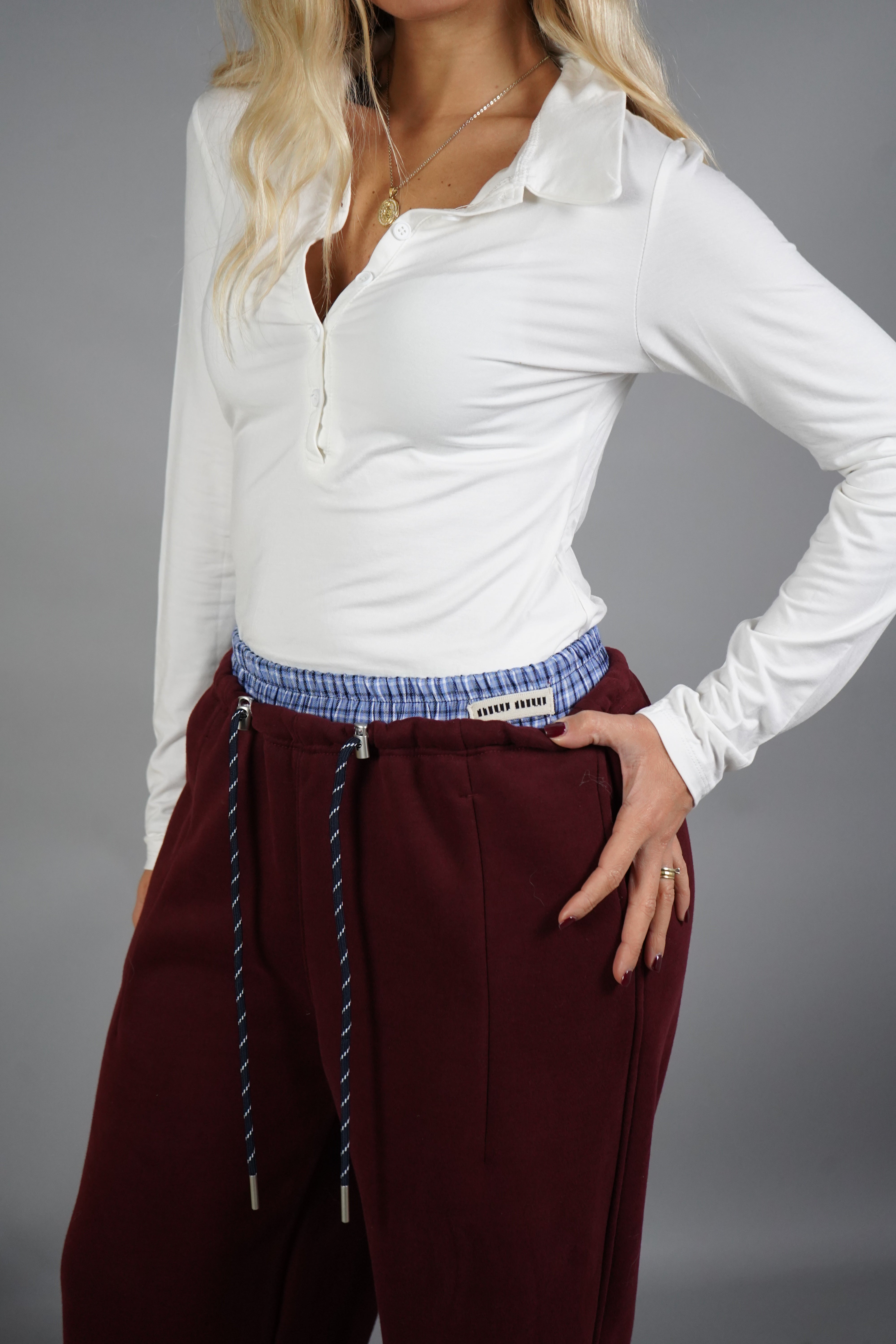 PANTALONE TUTA MIUMIIU BORDEAUX