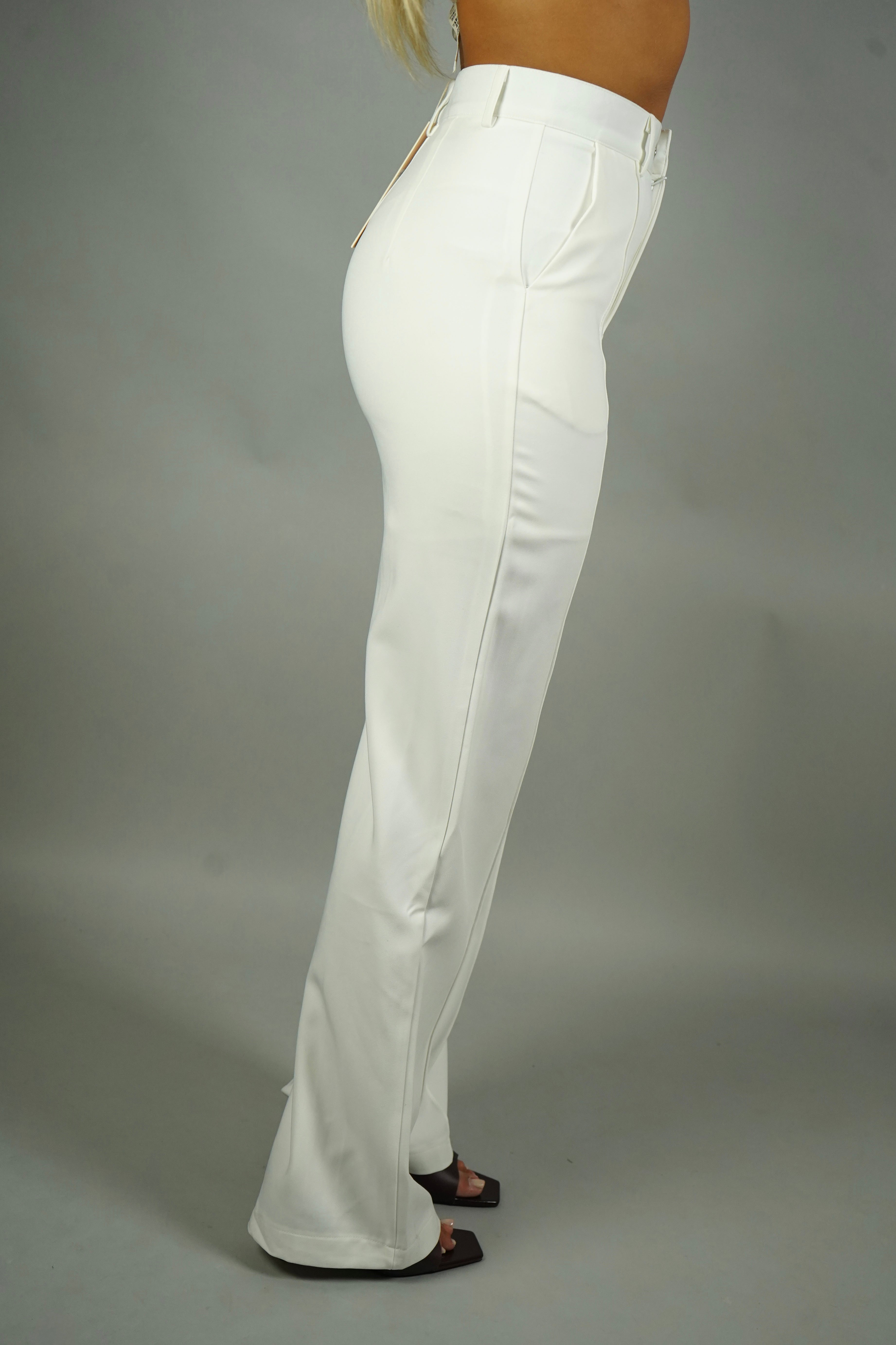 PANTALONE GAMBA DRITTA BIANCO