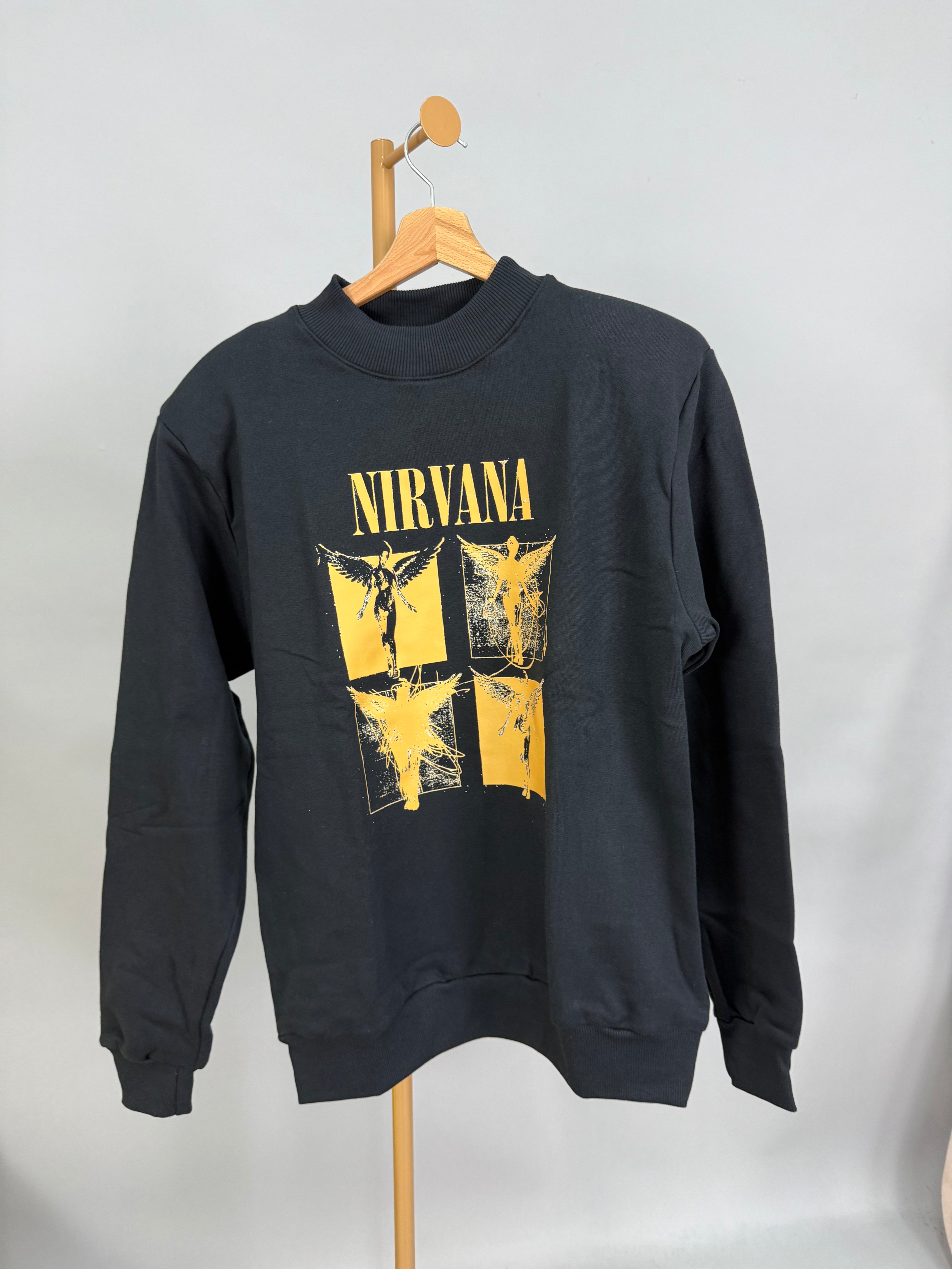 FELPA BAROK&ROLL SPALLINA NIRVANA NERA E GIALLA