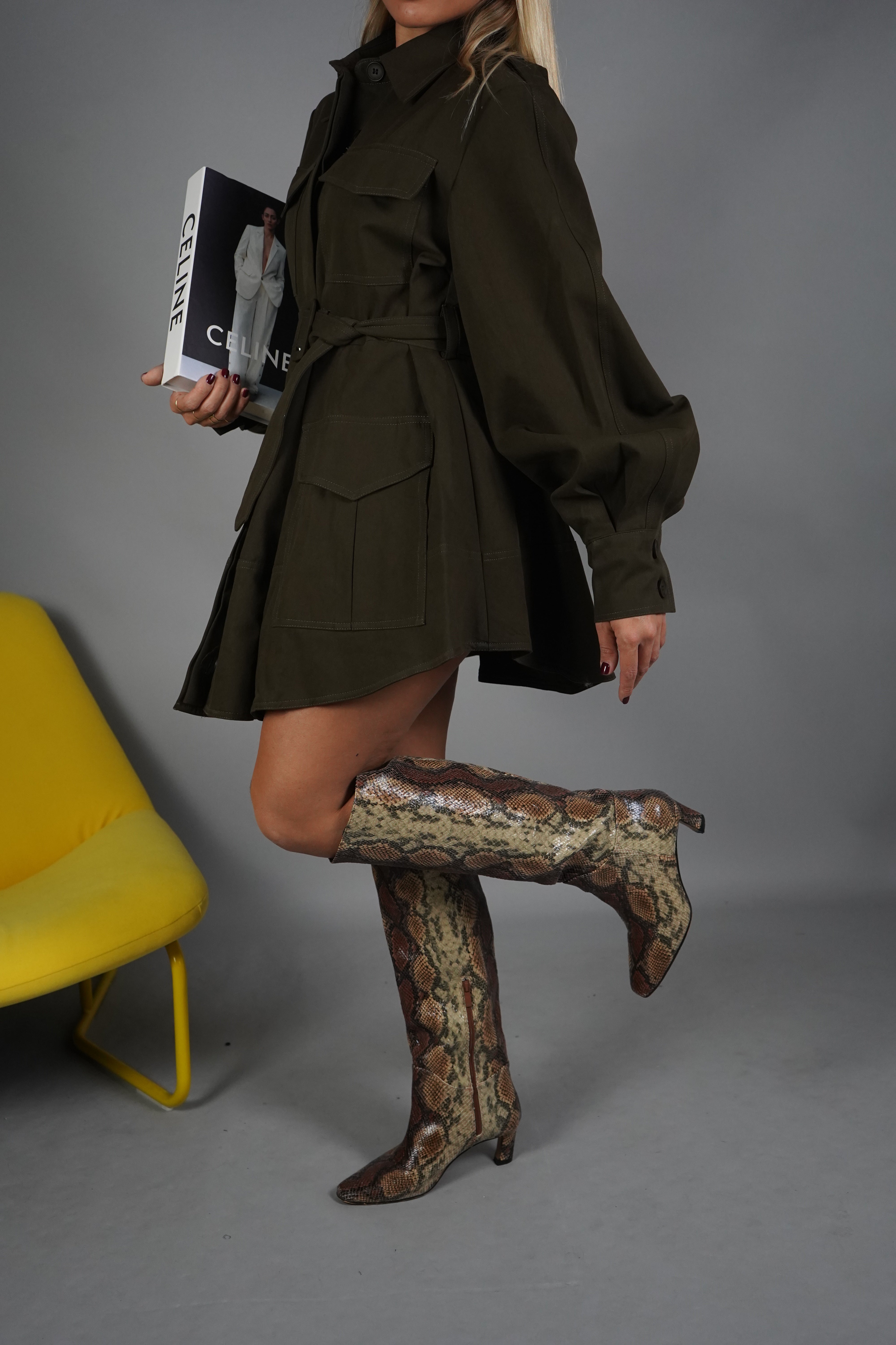 DRESS CAMICIA VERDE MILITARE