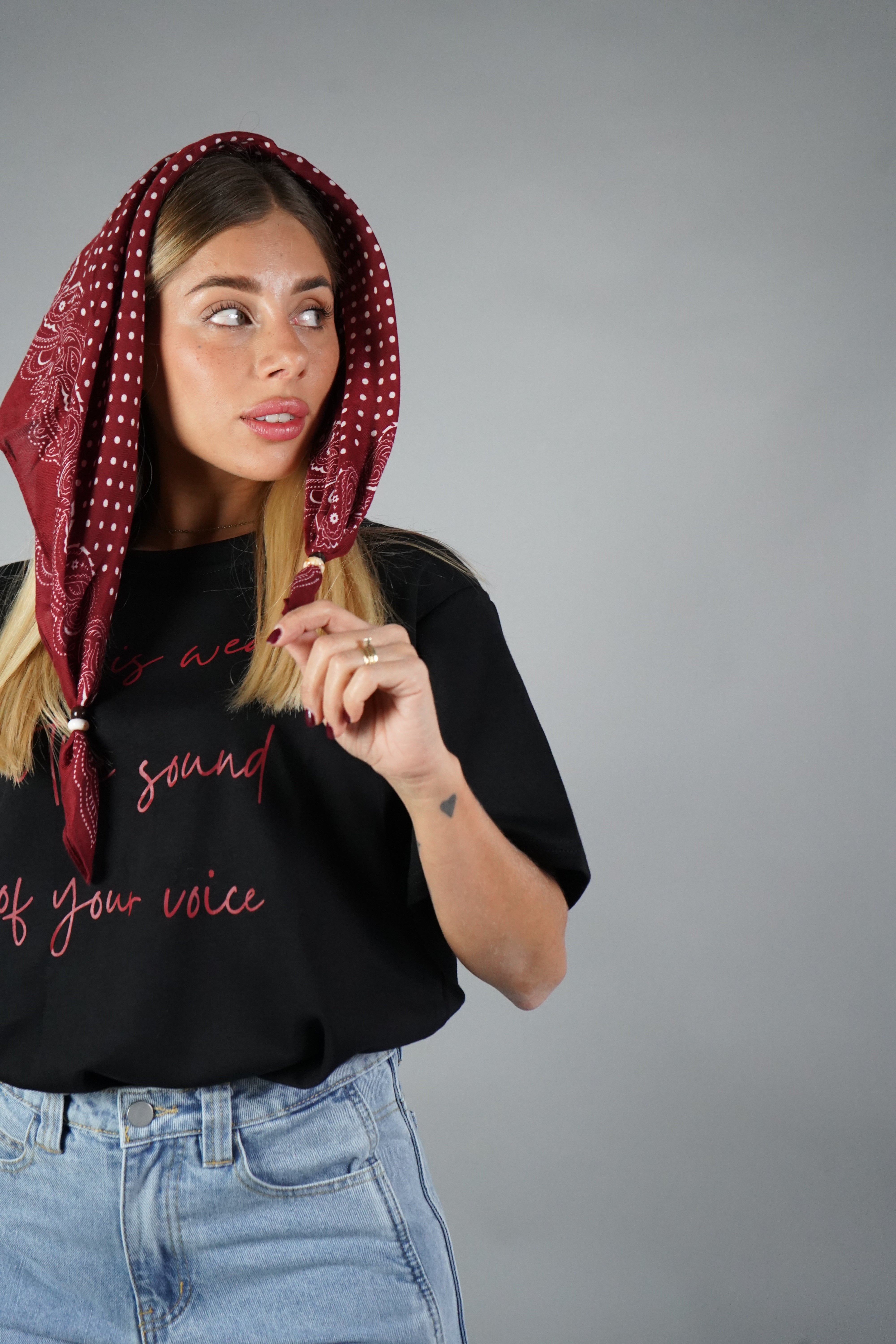 T-SHIRT BANDANA NERA