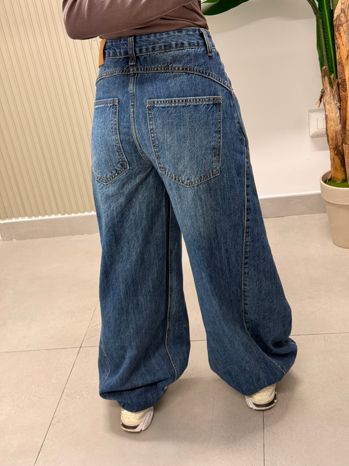 JEANS BALLON CON ELASTICO FONDO