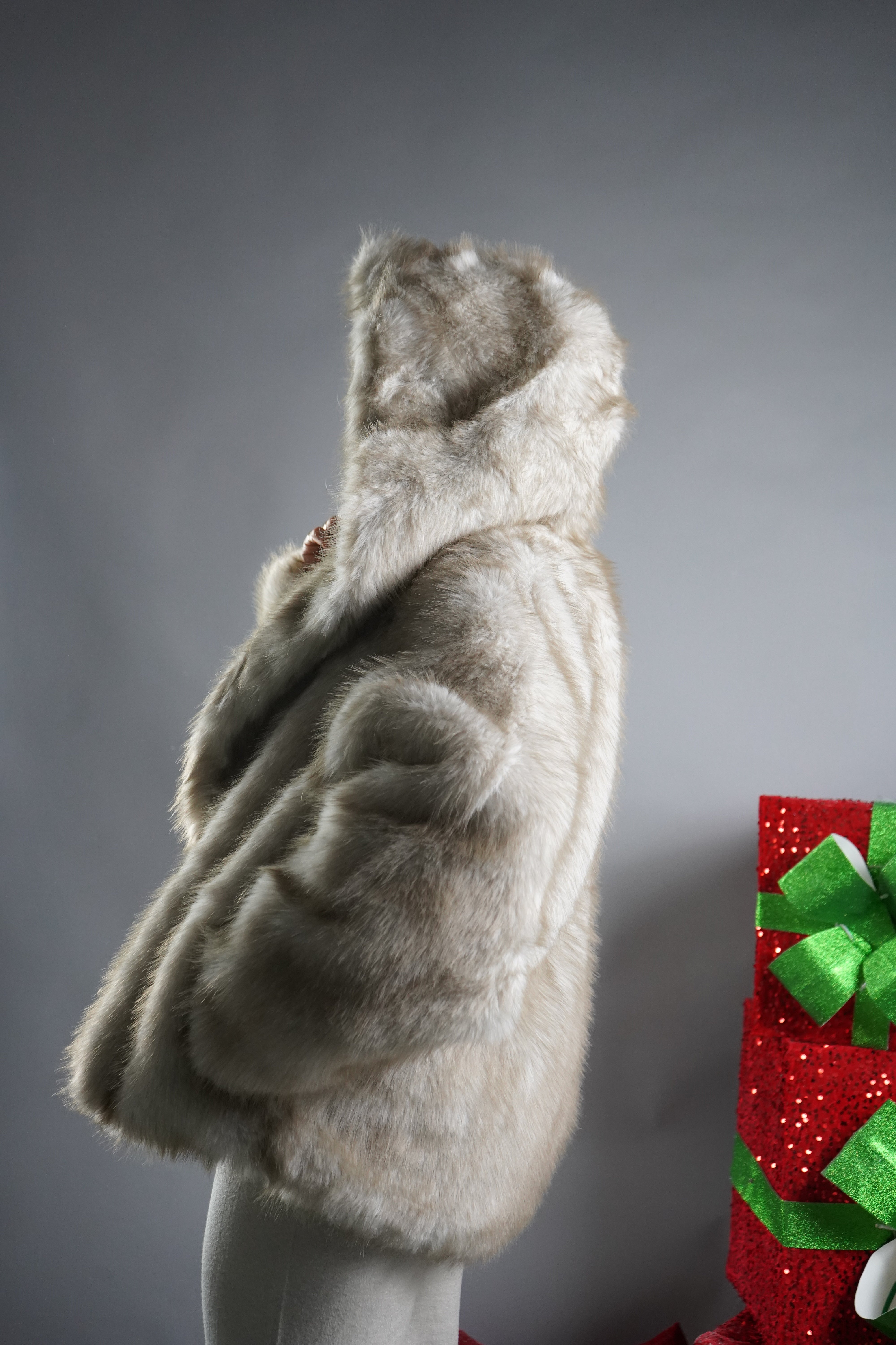 PELLICCIA ORSO PANNA E BEIGE