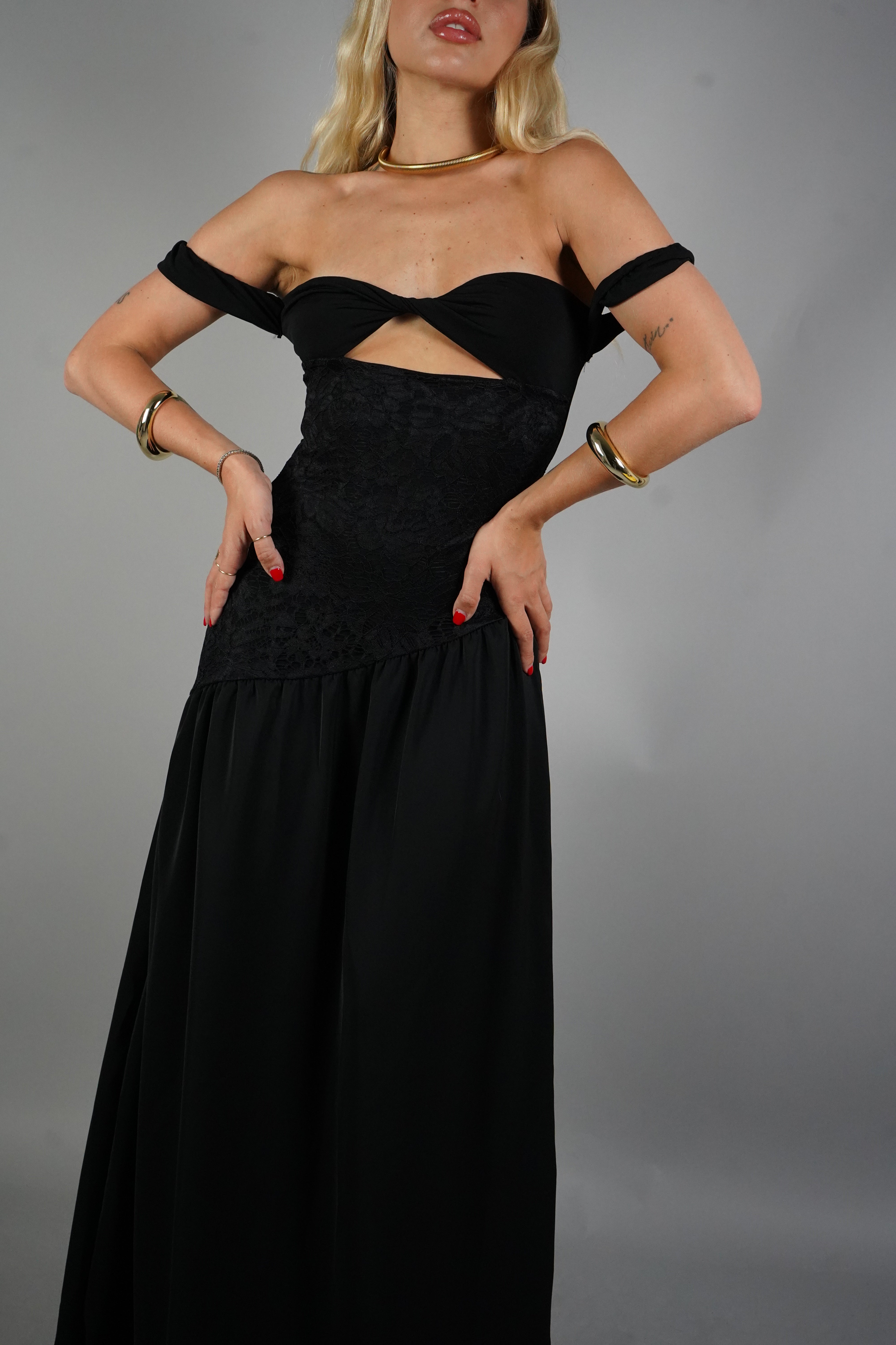 LONG DRESS ANITA NERO
