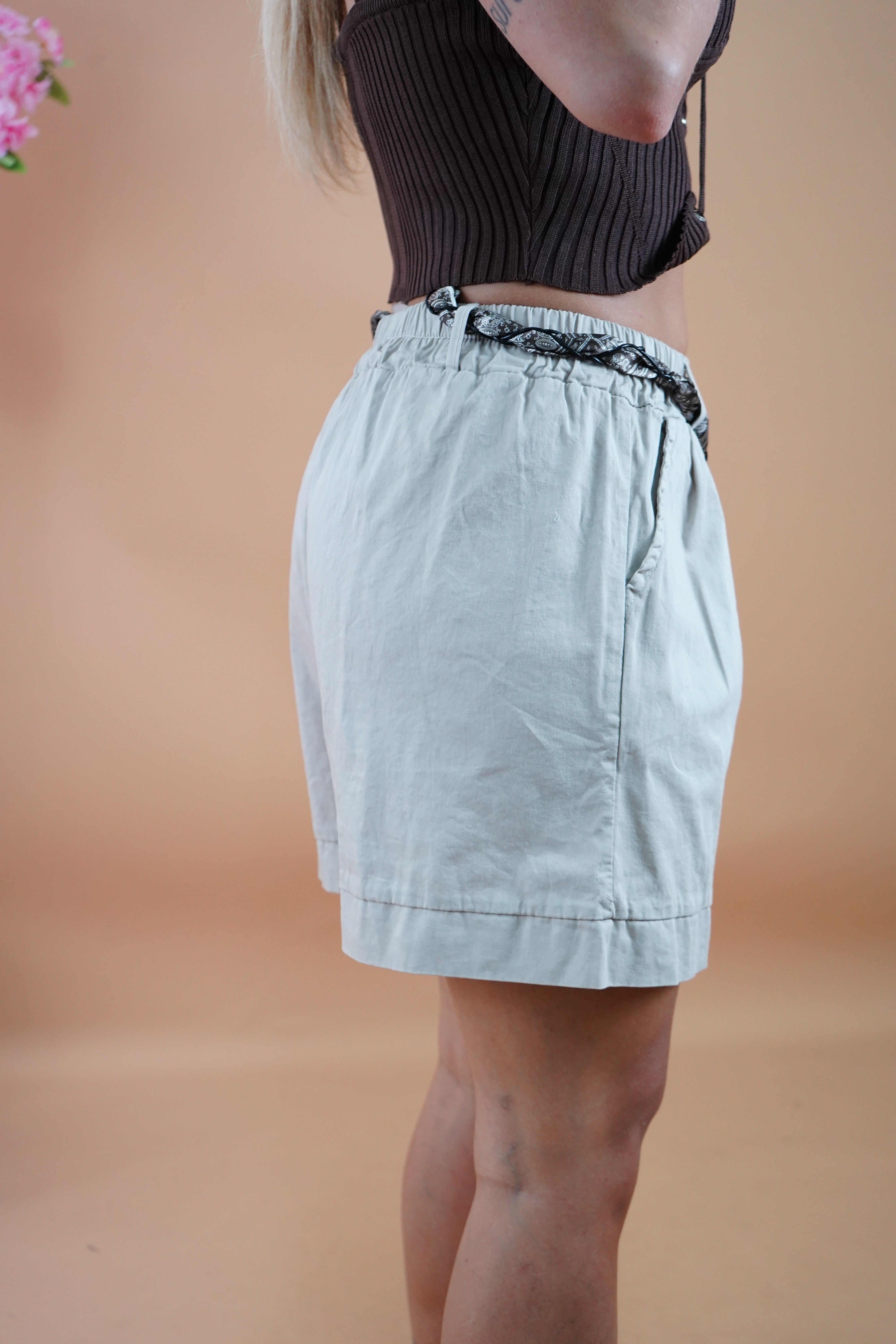 SHORTS BANDANA BEIGE
