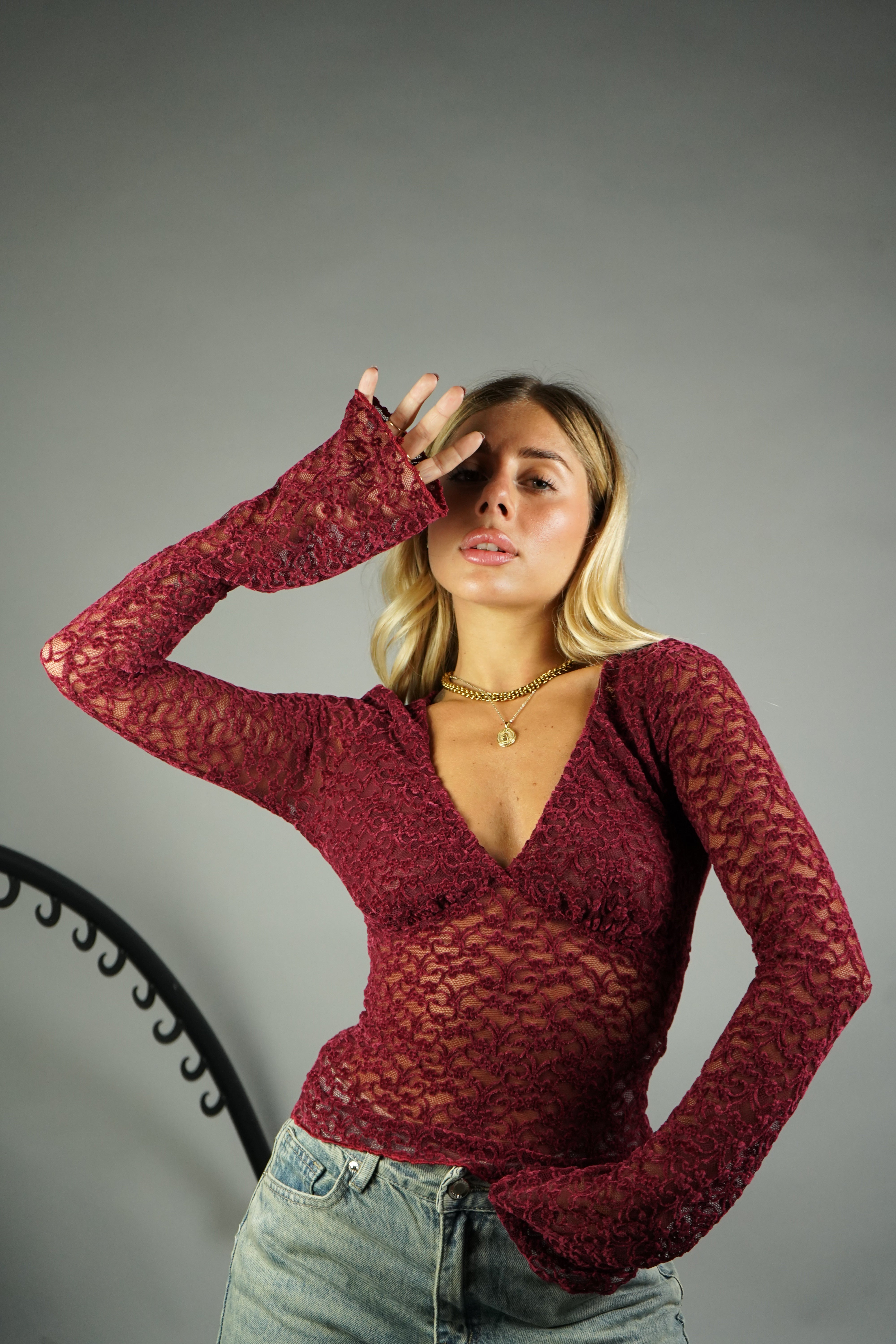 MAGLIA FLORA BORDEAUX