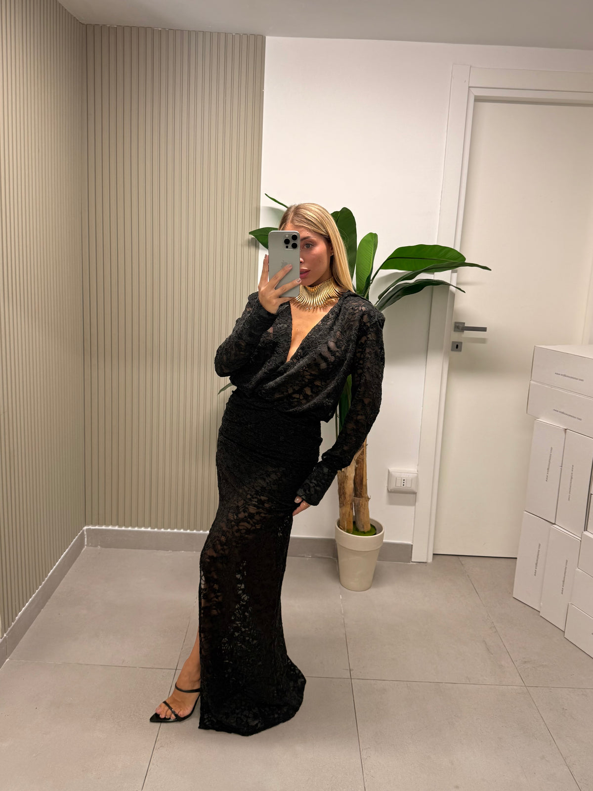LONG DRESS PRISCILLA NERO