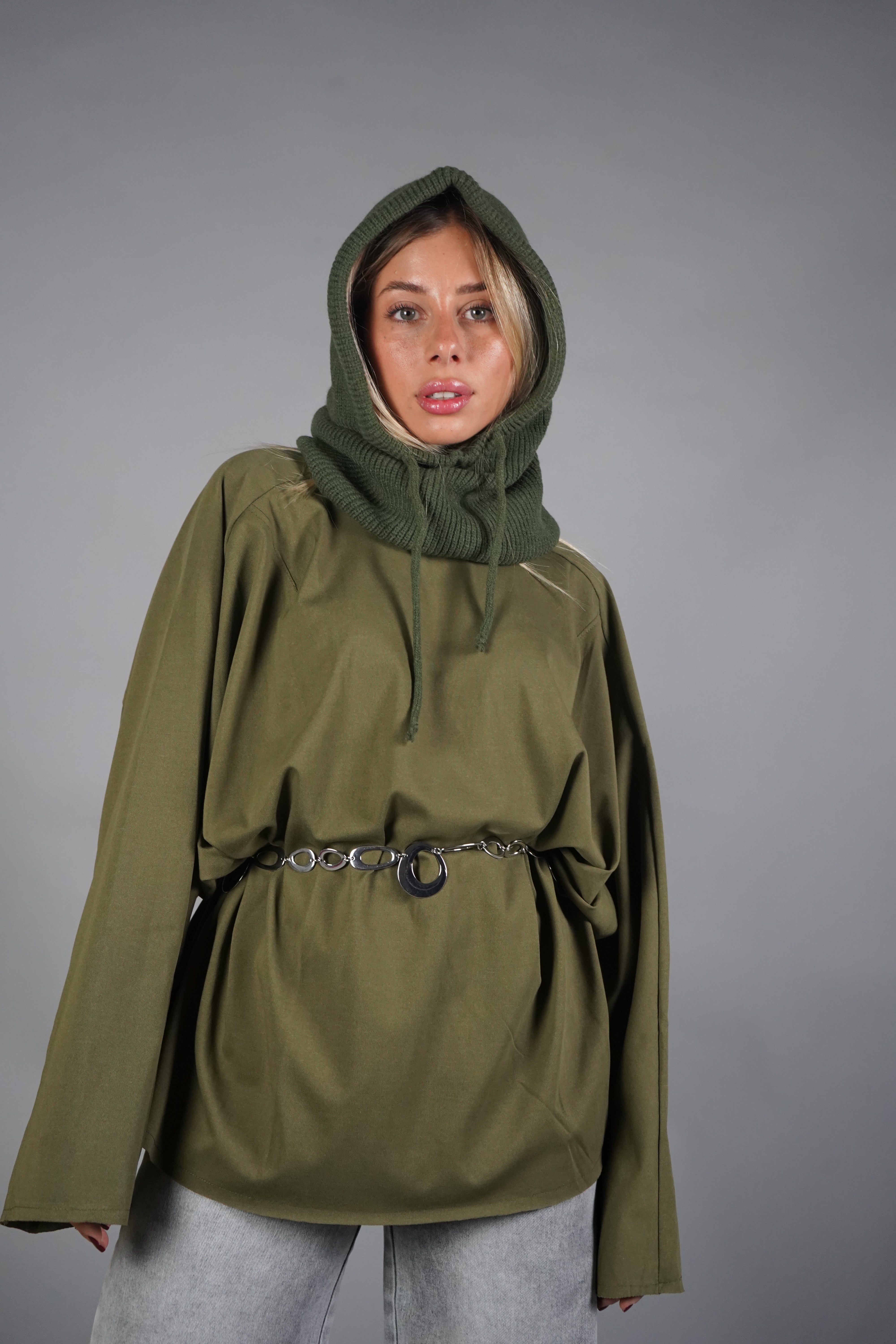 T-SHIRT LONG SLEEVE VERDE MILITARE