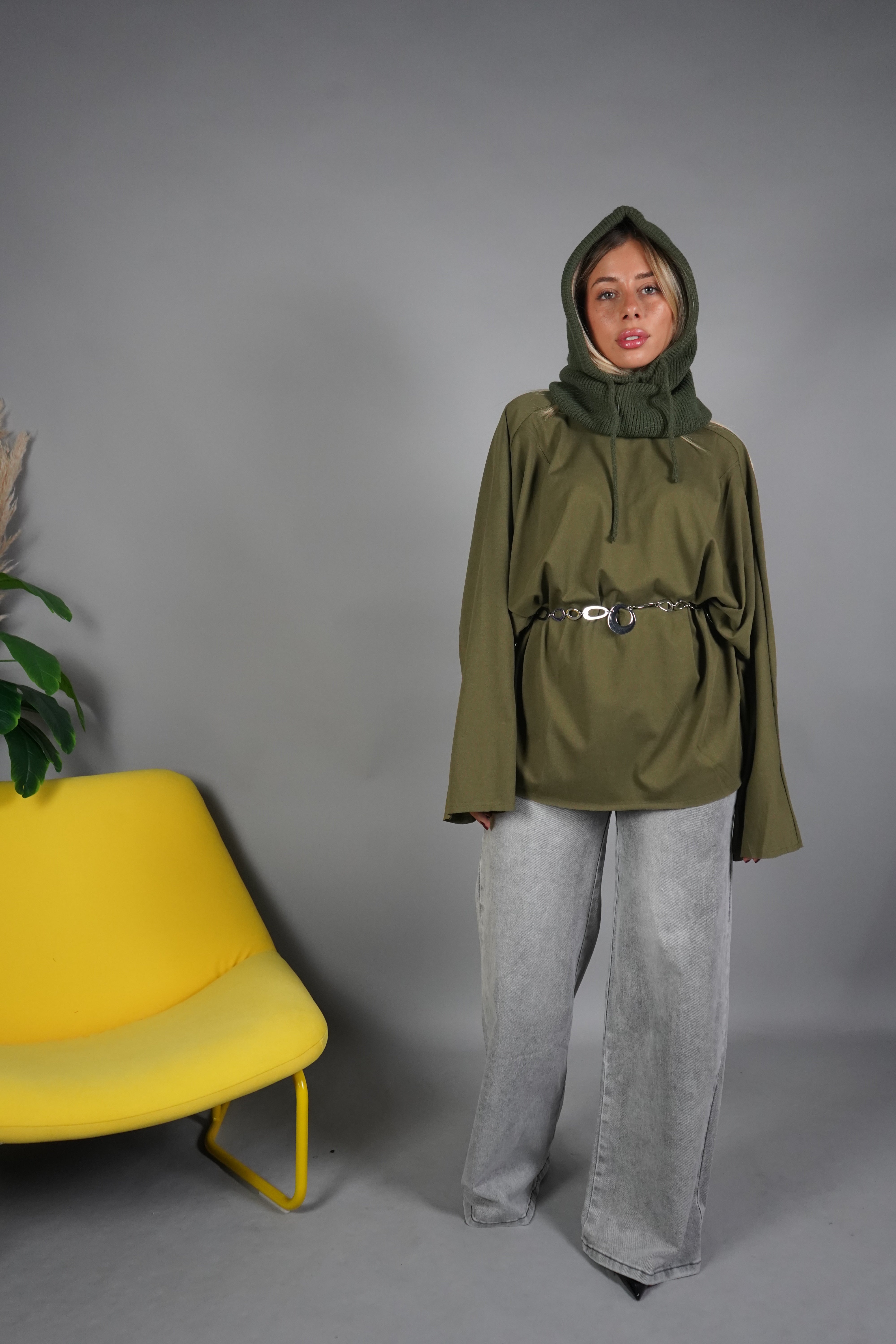 T-SHIRT LONG SLEEVE VERDE MILITARE