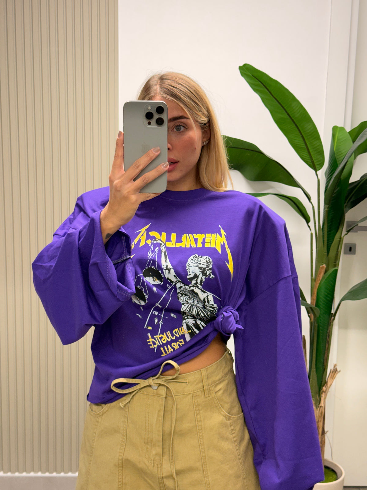 T-SHIRT BOXY METALLICA VIOLA
