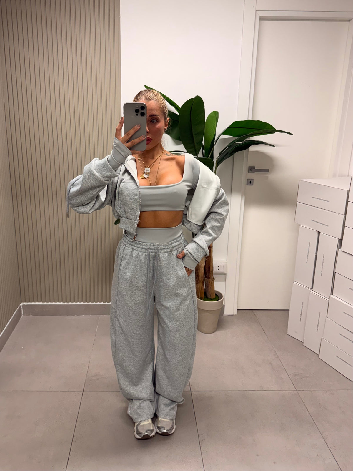COORDINATO TUTA VALENTINA GRIGIO