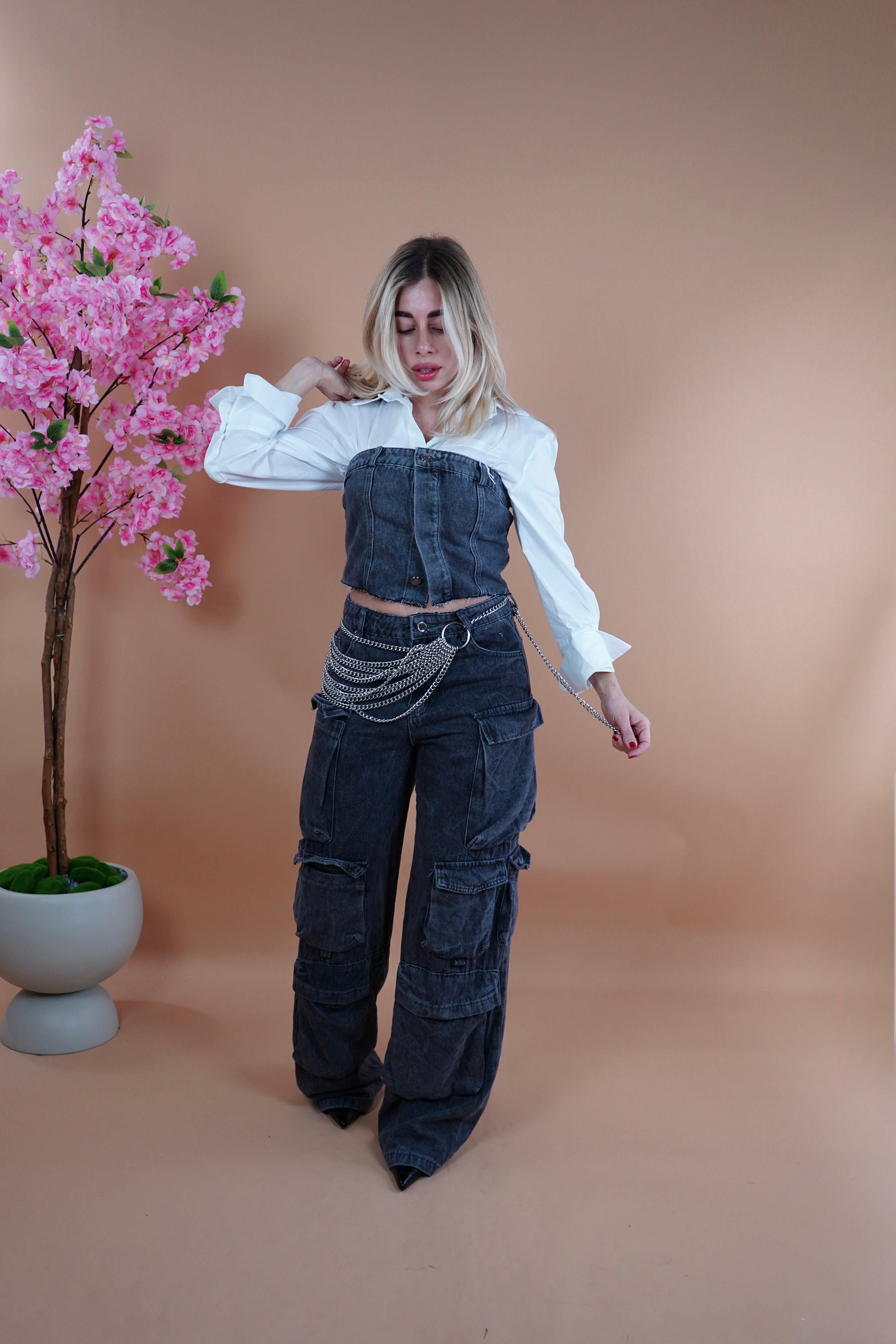 COORDINATO DENIM CARGO SESE