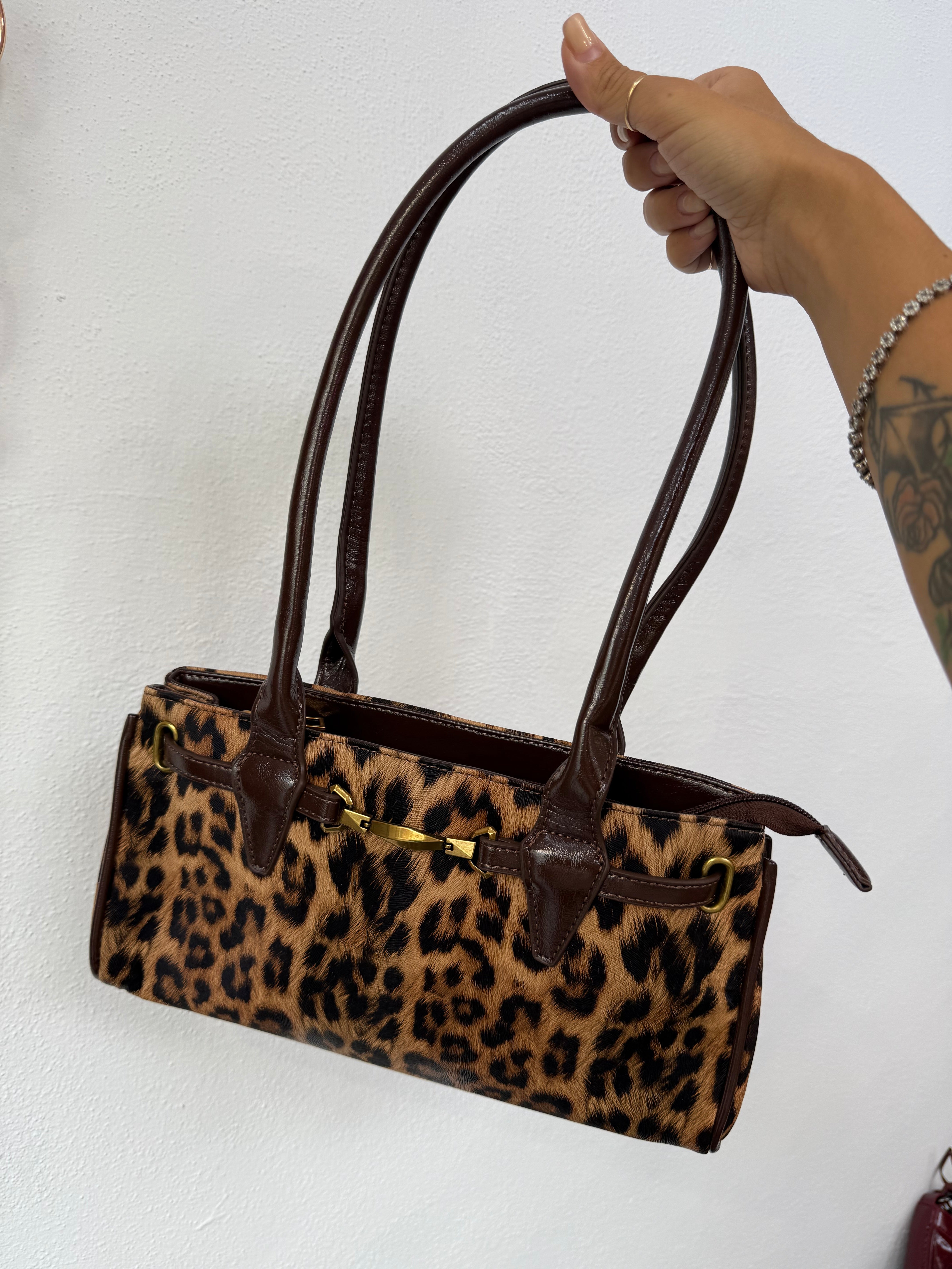 BORSA A SPALLA ANIMALIER