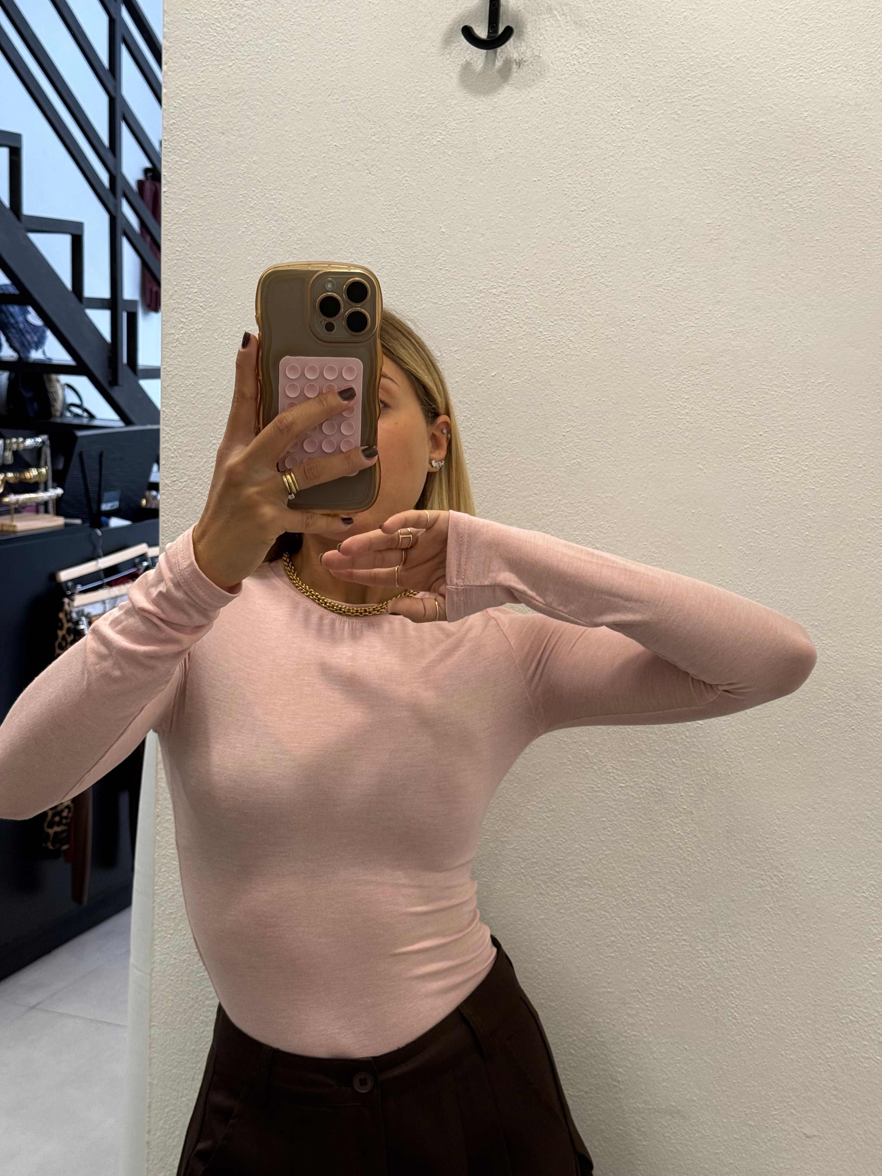 MAGLIA SECONDA PELLE IN COTONE