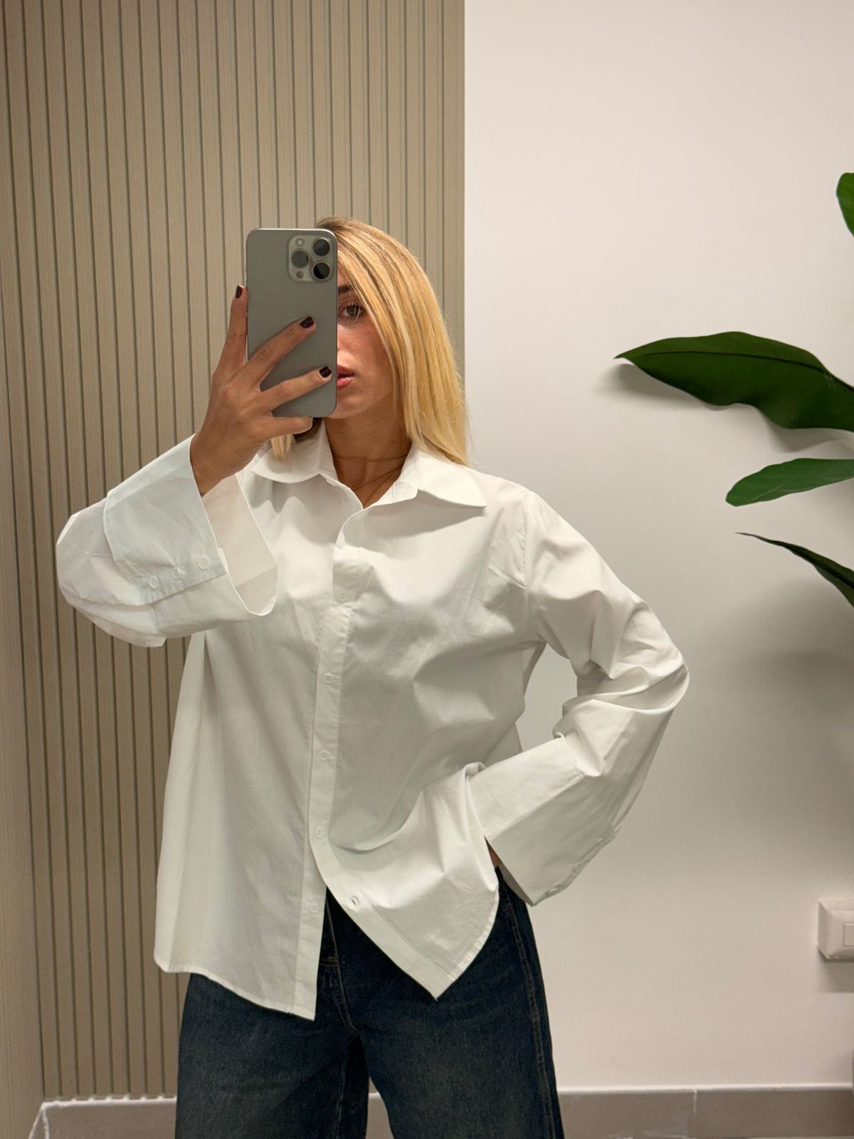CAMICIA REGULAR MANICA LARGA BIANCA