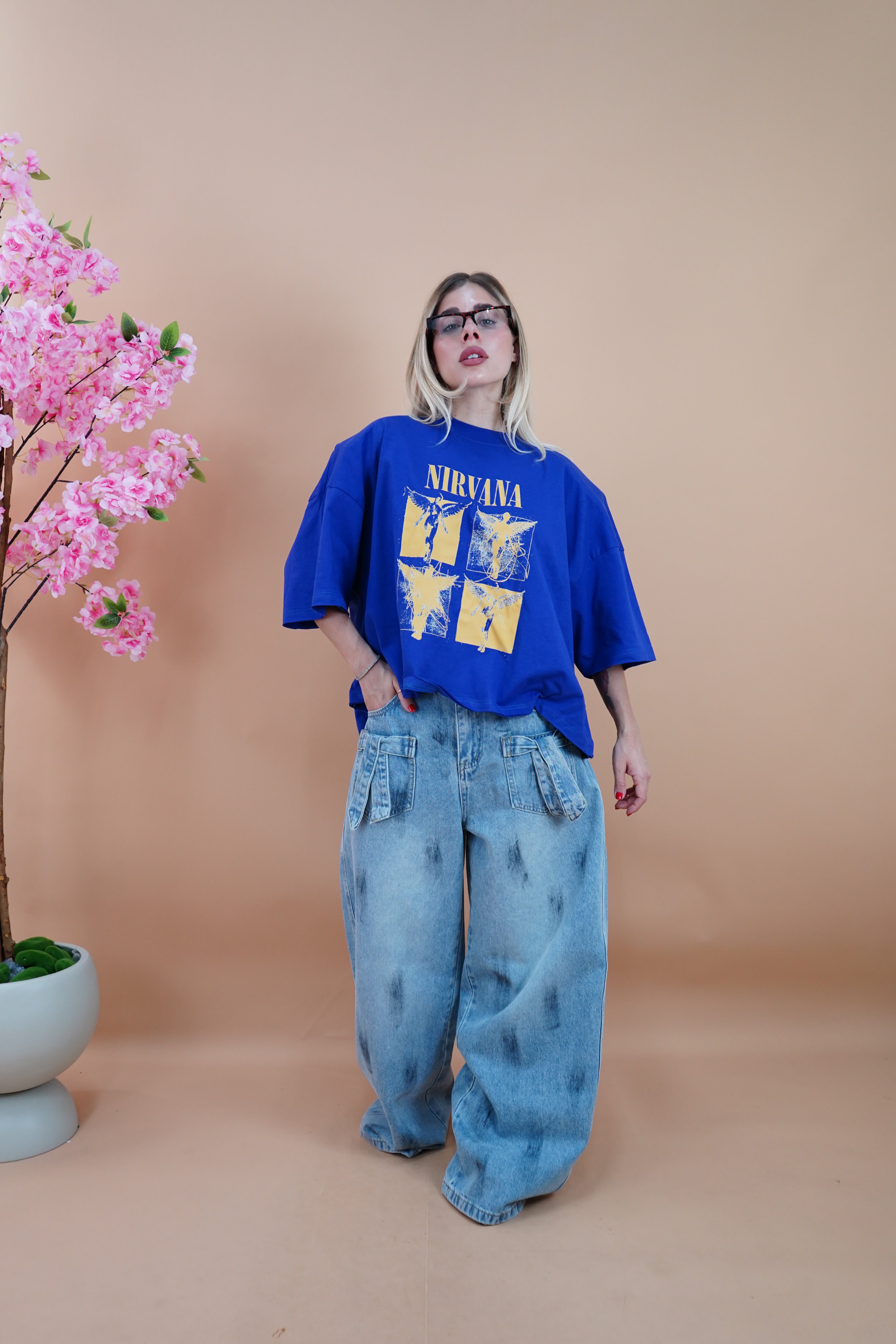 JEANS WIDE LEG FIOCCO