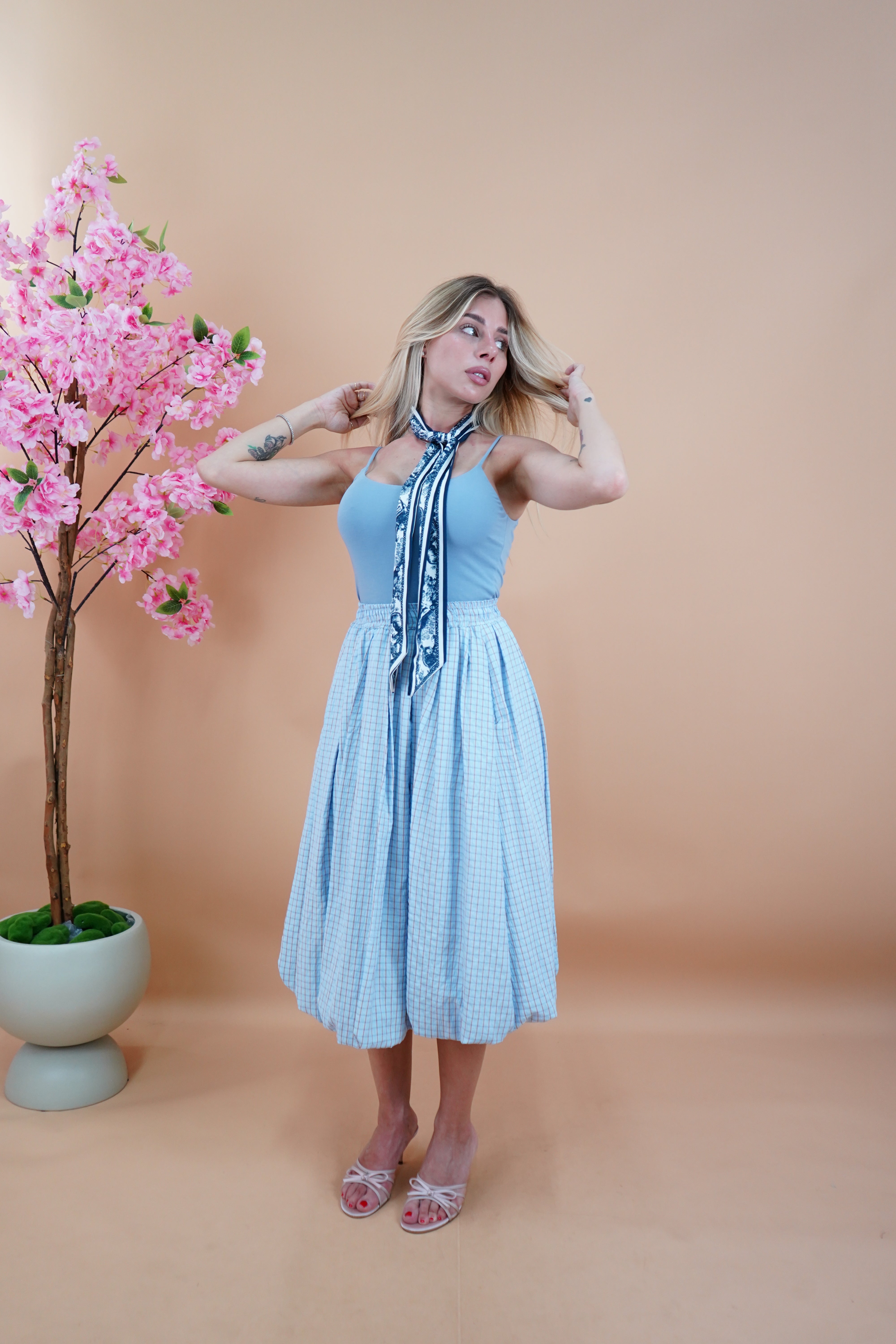 COORDINATO GREESE AZZURRO