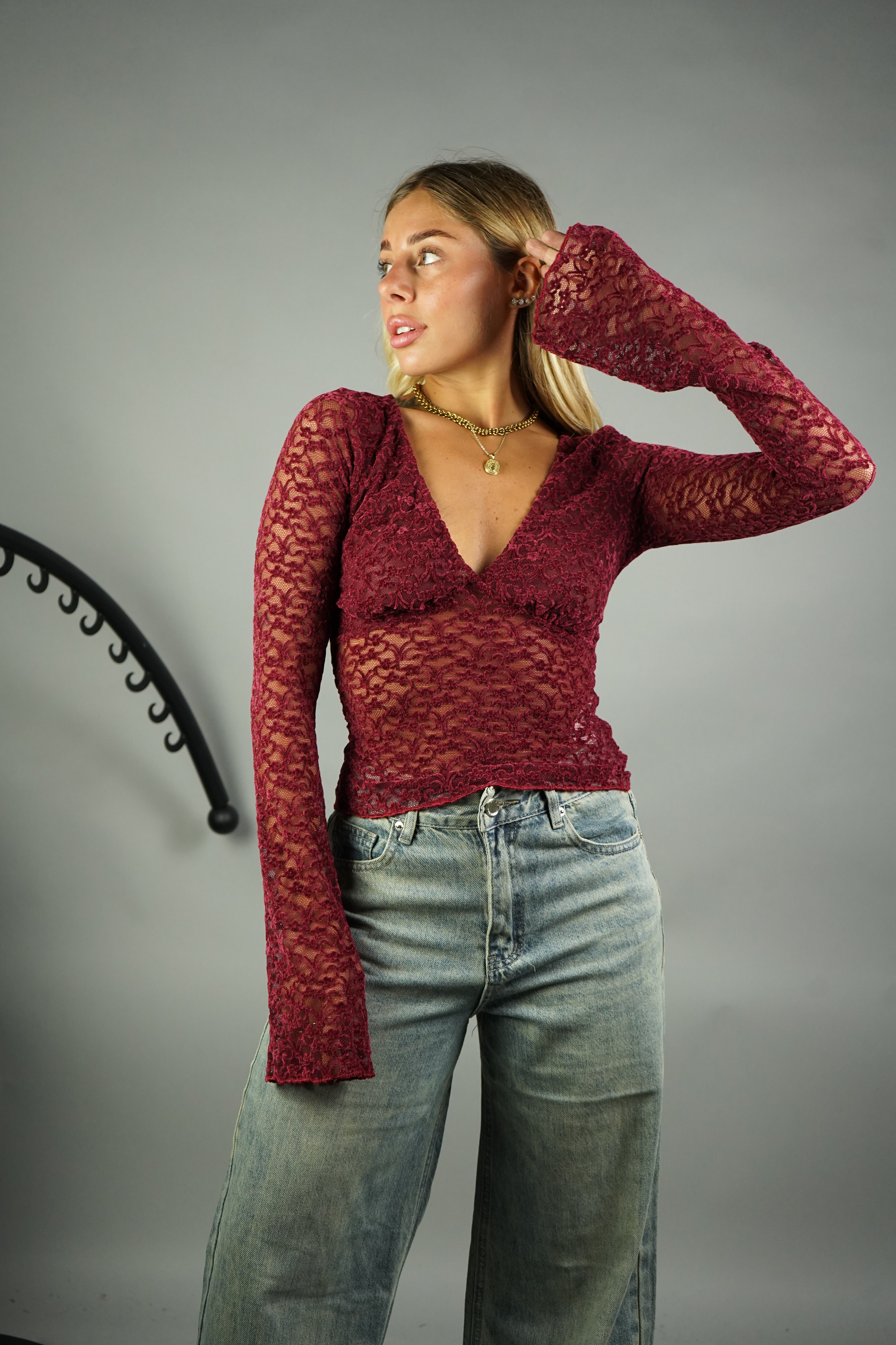 MAGLIA FLORA BORDEAUX