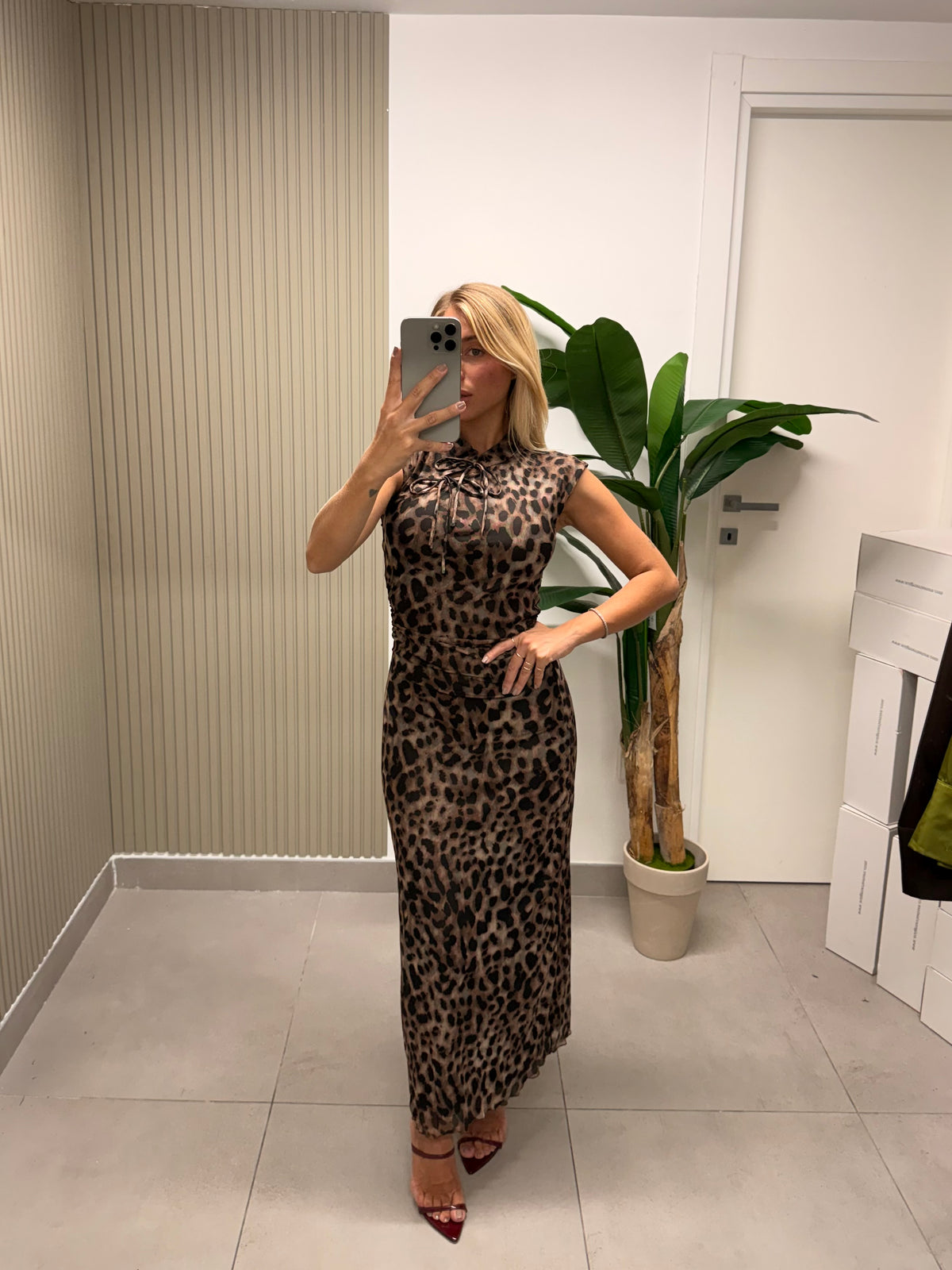 LONG DRESS ANIMALIER