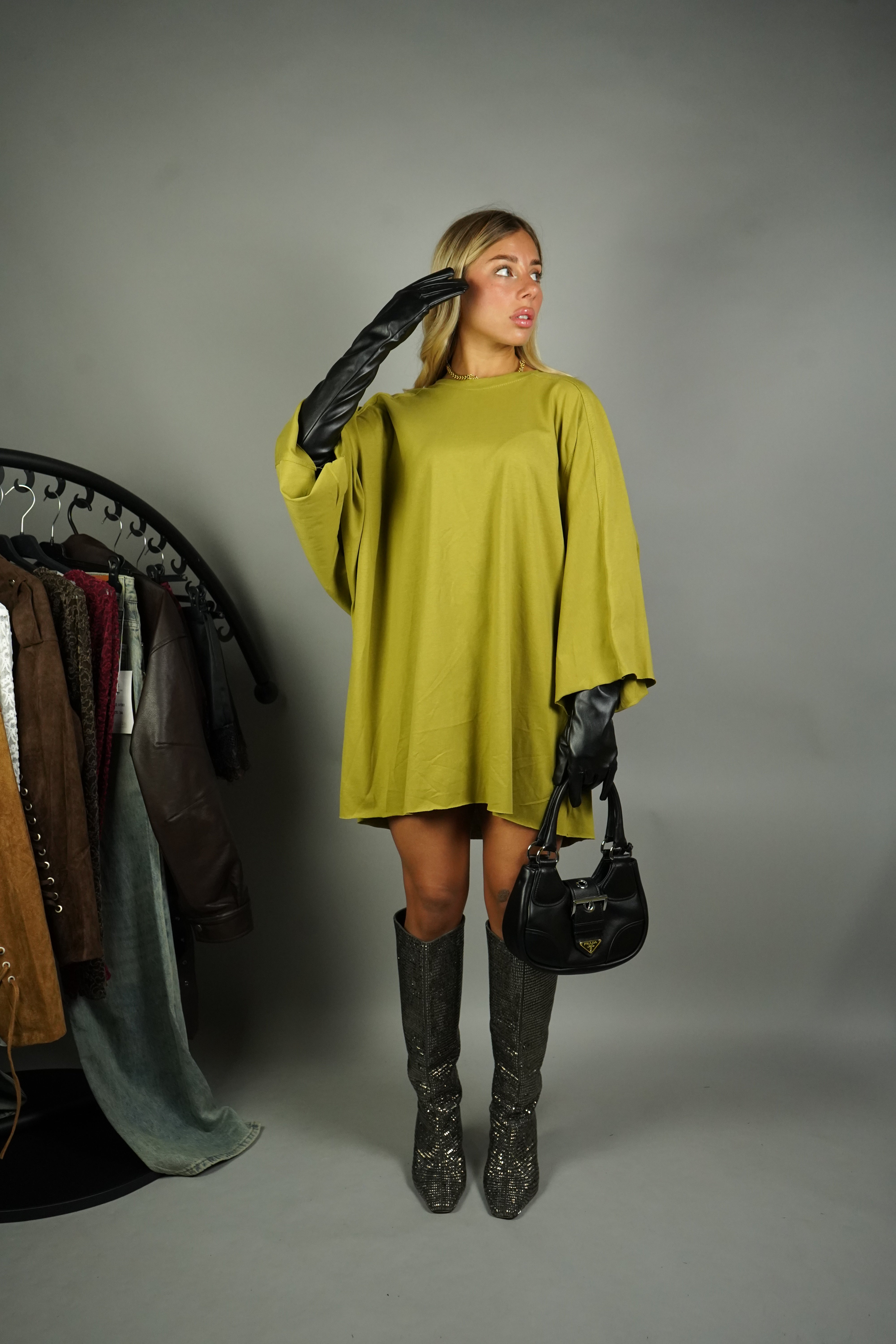 MAXI T-SHIRT WEST SENAPE