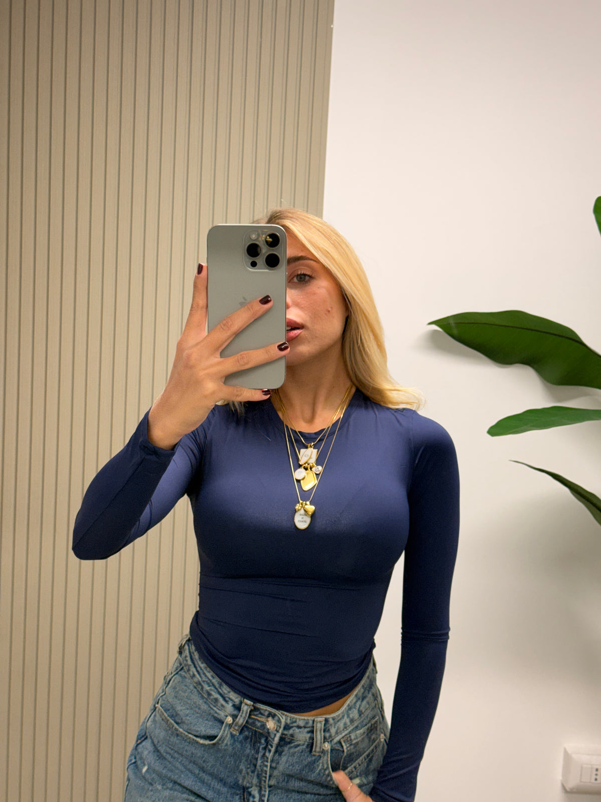 MAGLIA SKIMS BLU