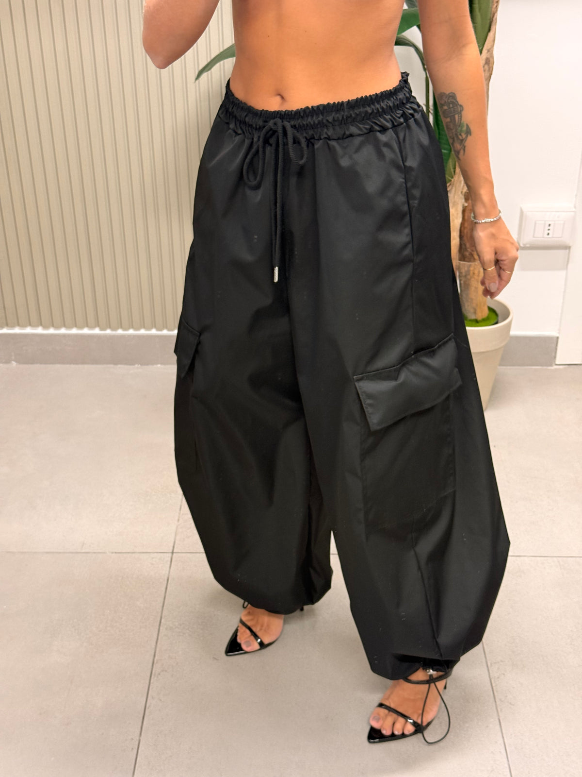PANTALONE CARGO MELISSA NERO