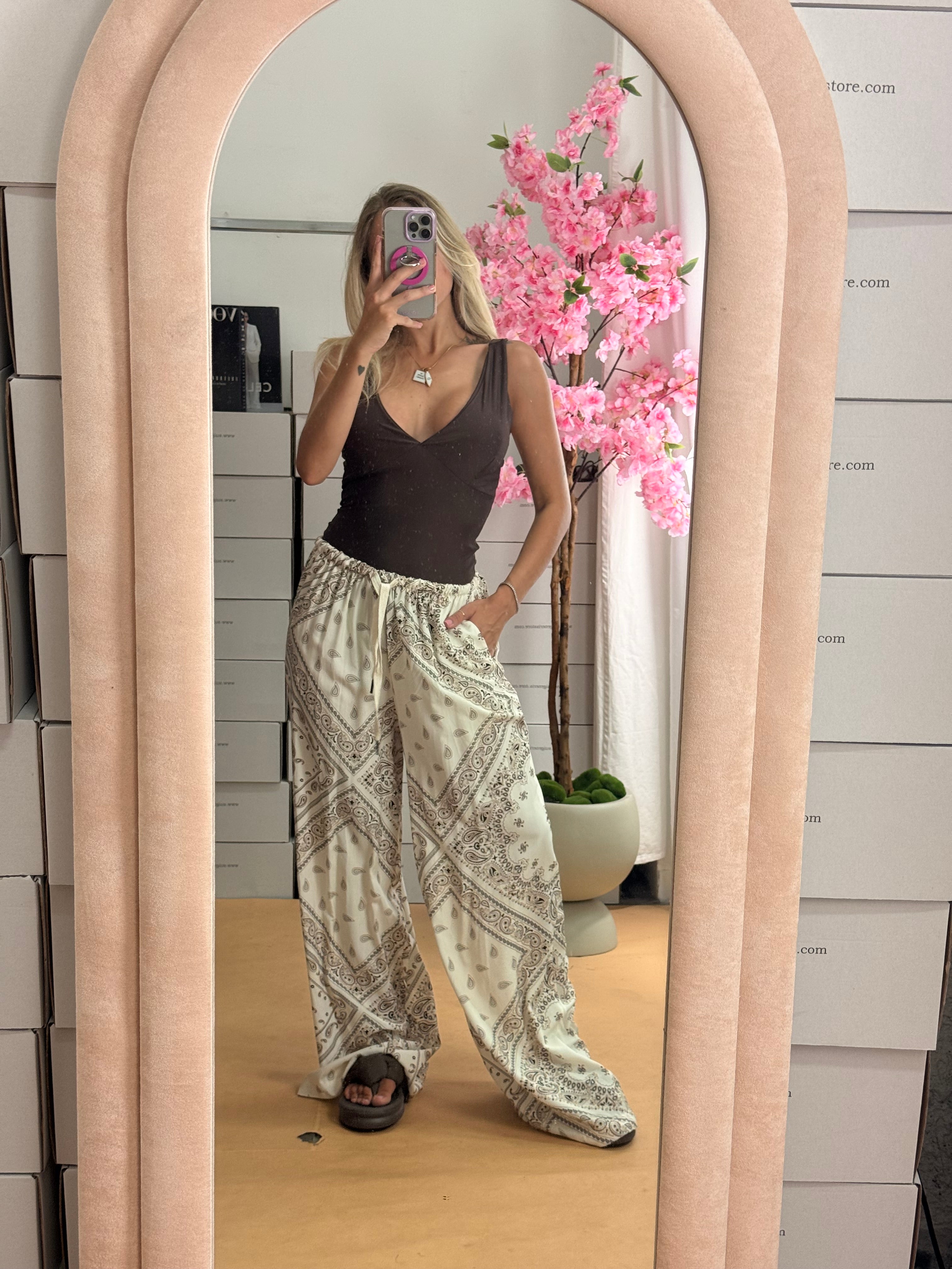 PANTALONE BANDANA PANNA