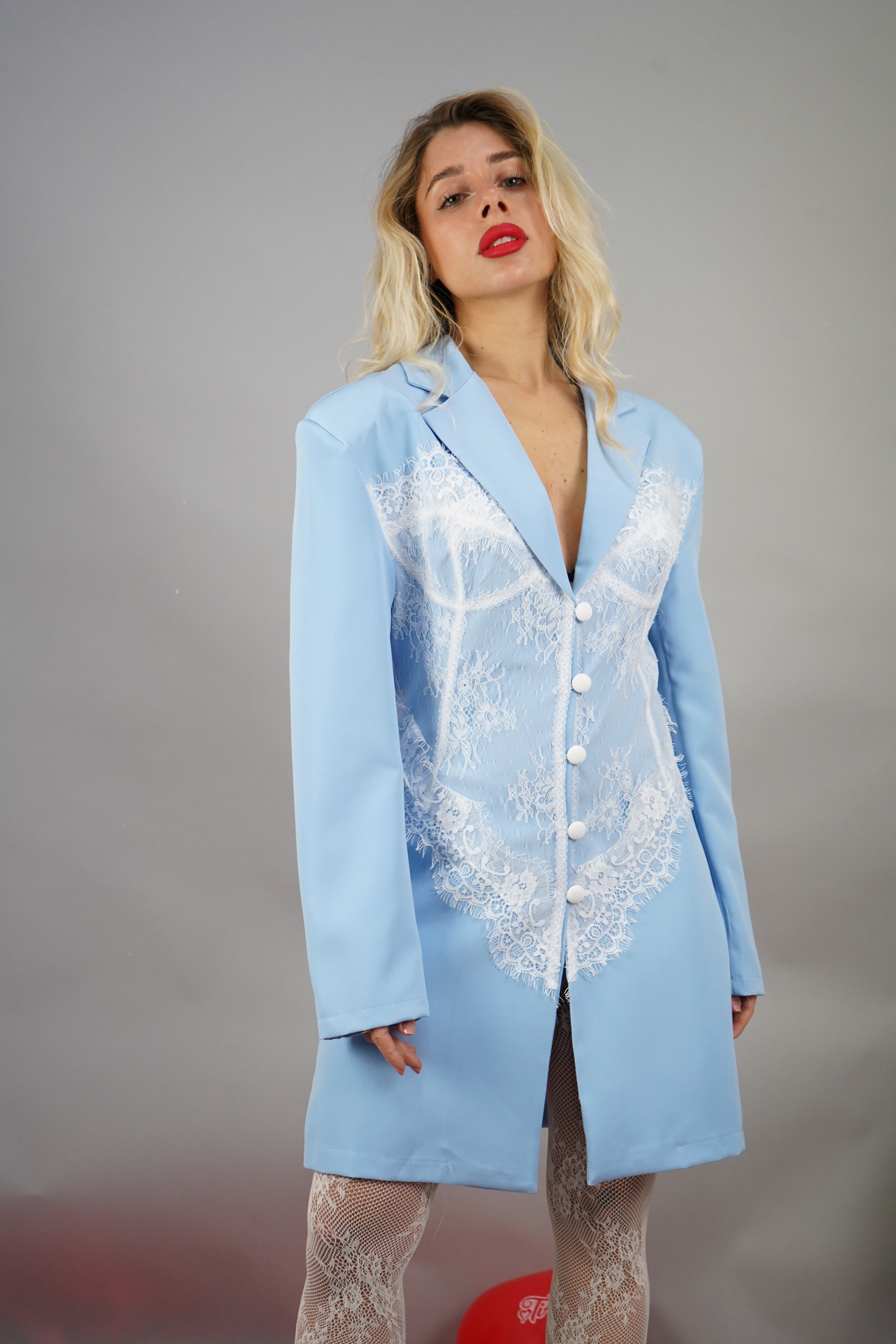 BLAZER DRESS BRIDGERTON AZZURRO