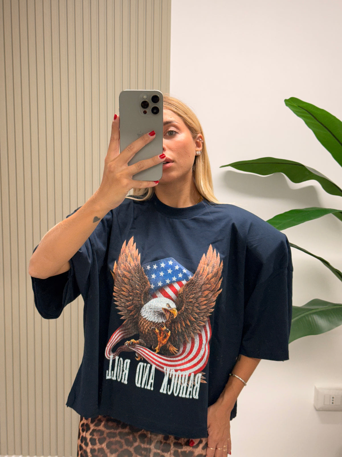 T-SHIRT BOXY AQUILA BLU