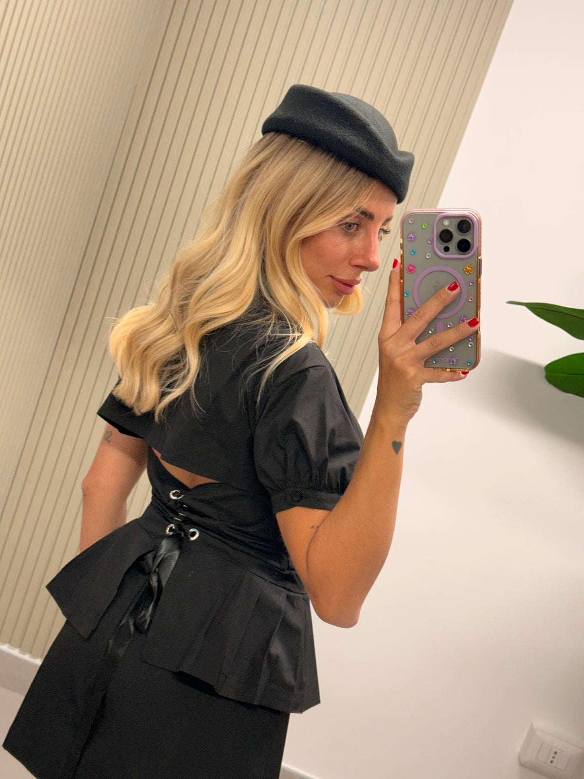 CAMICIA INCROCI NERA