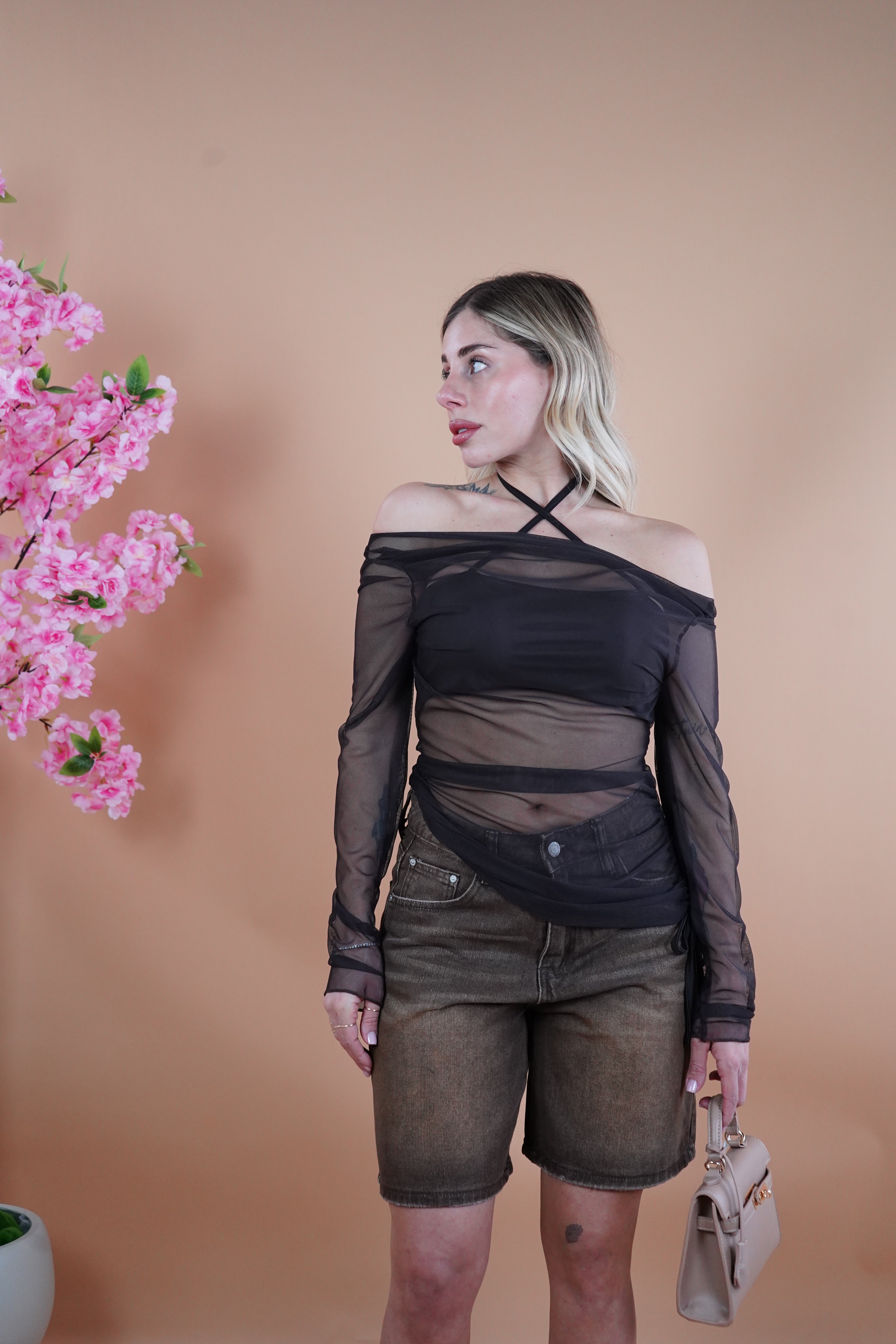 MAGLIA VELATA MARRONE