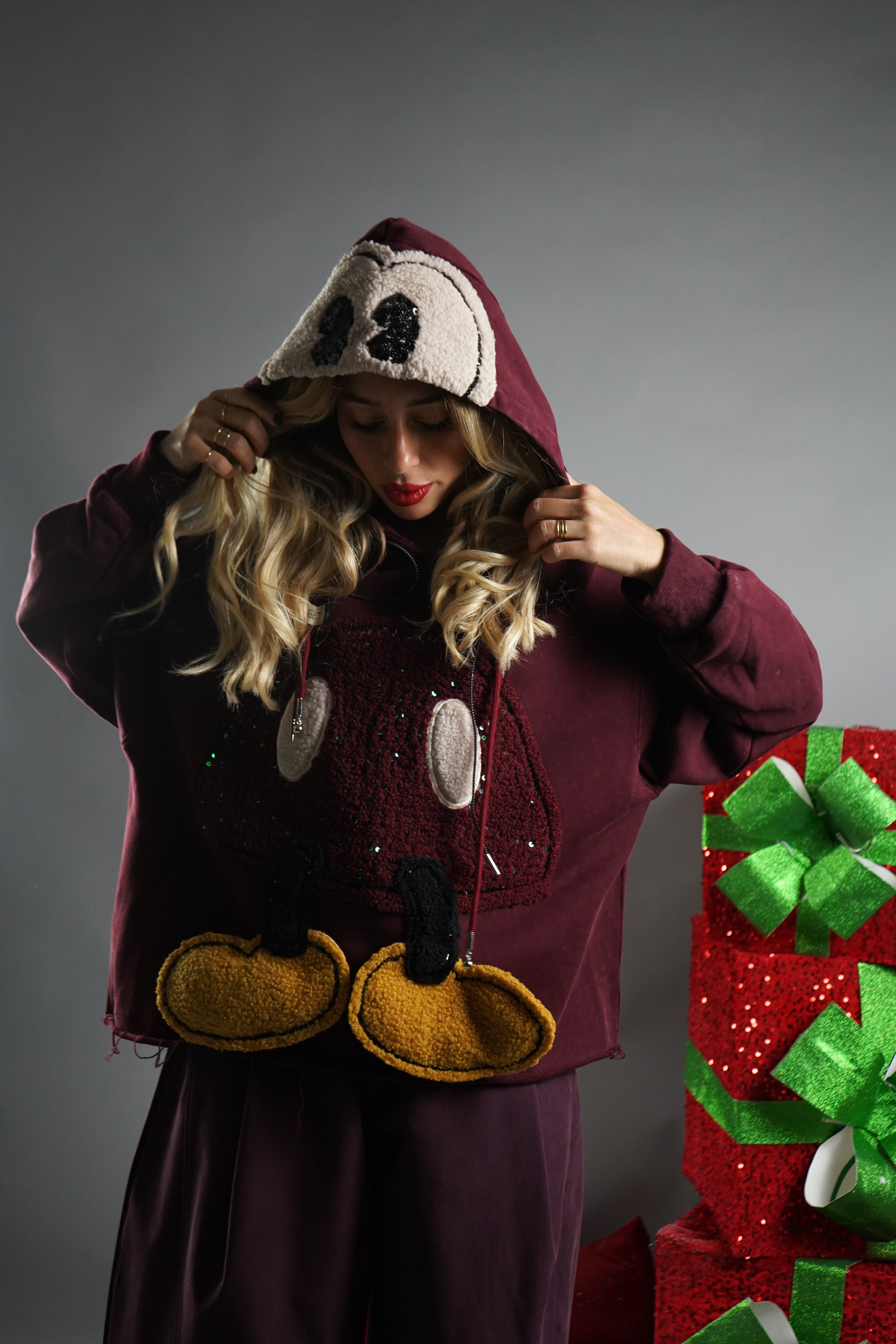 FELPA TOPOLINO LUX BORDEAUX