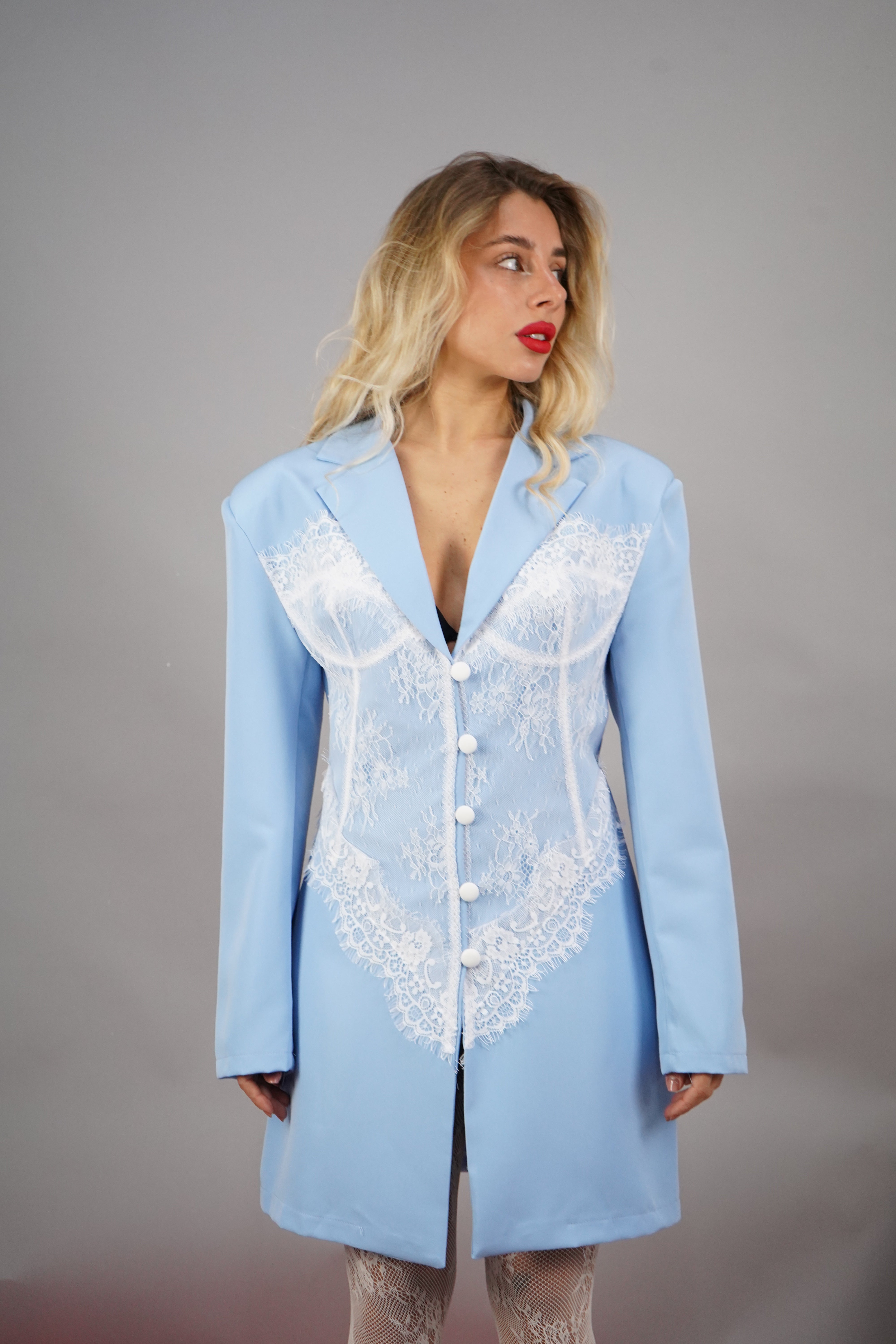 BLAZER DRESS BRIDGERTON AZZURRO