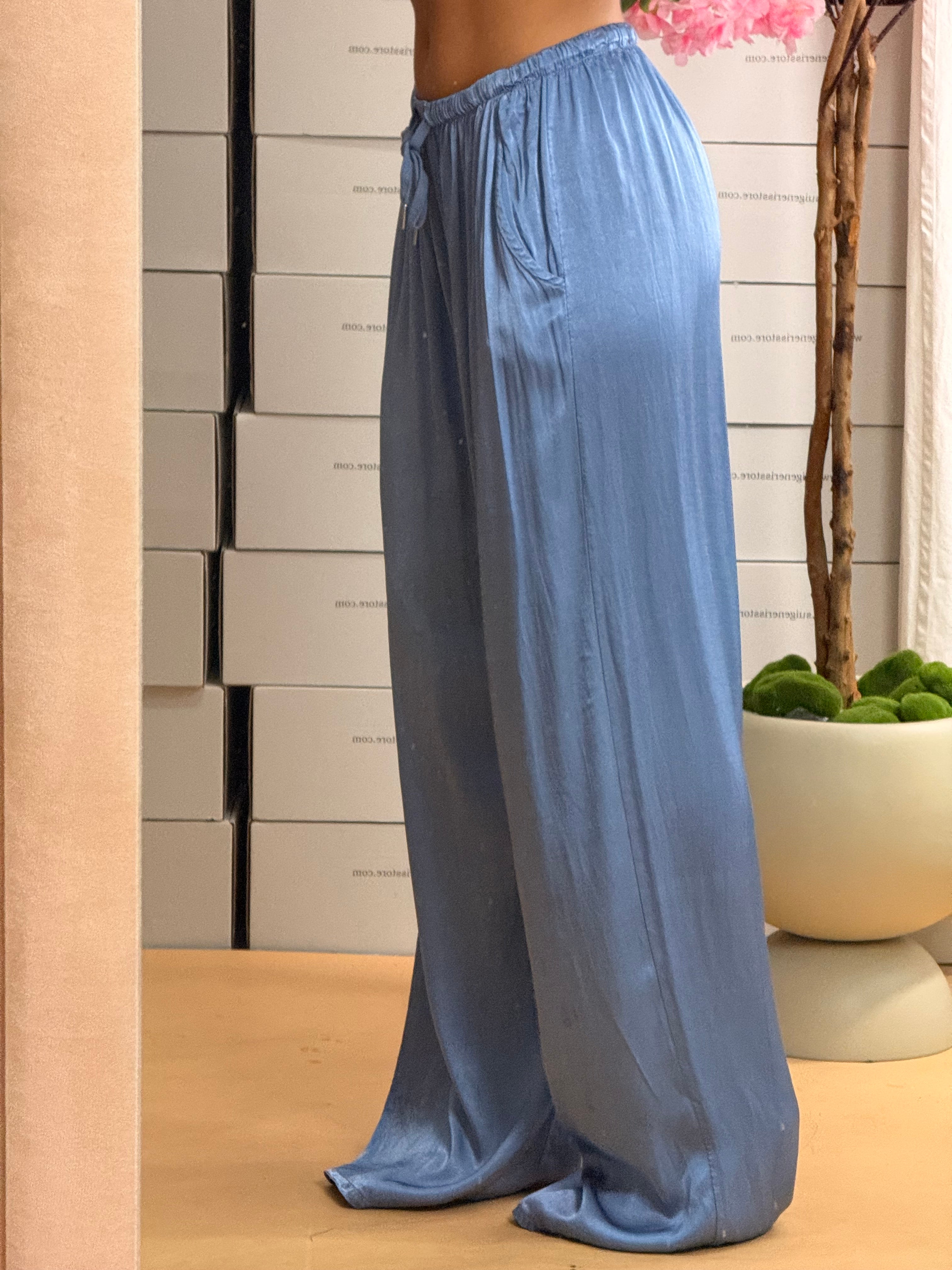 PANTALONE SATIN POLVERE