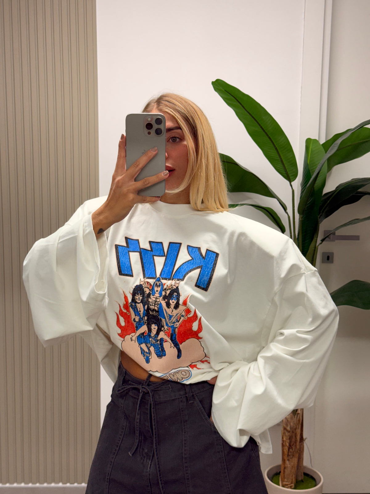 T-SHIRT BOXY KISS BIANCA