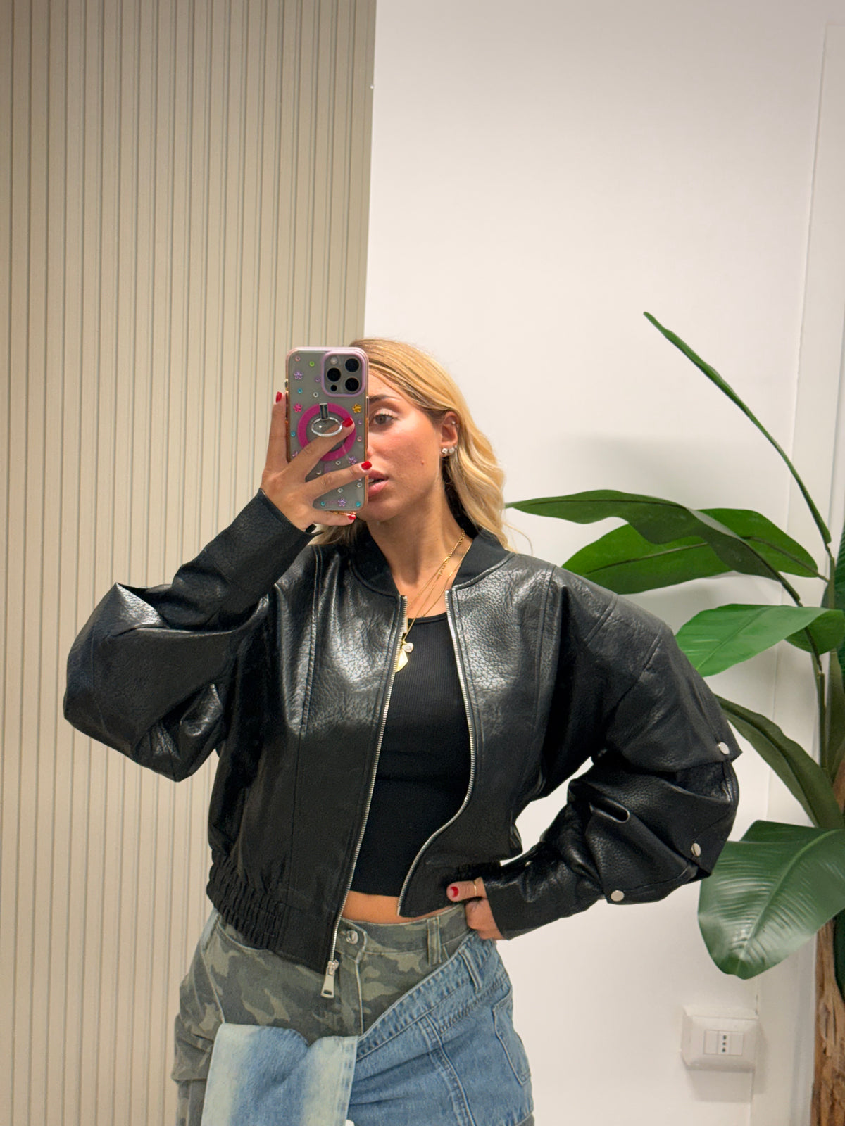 BOMBER ECOPELLE RICK NERO