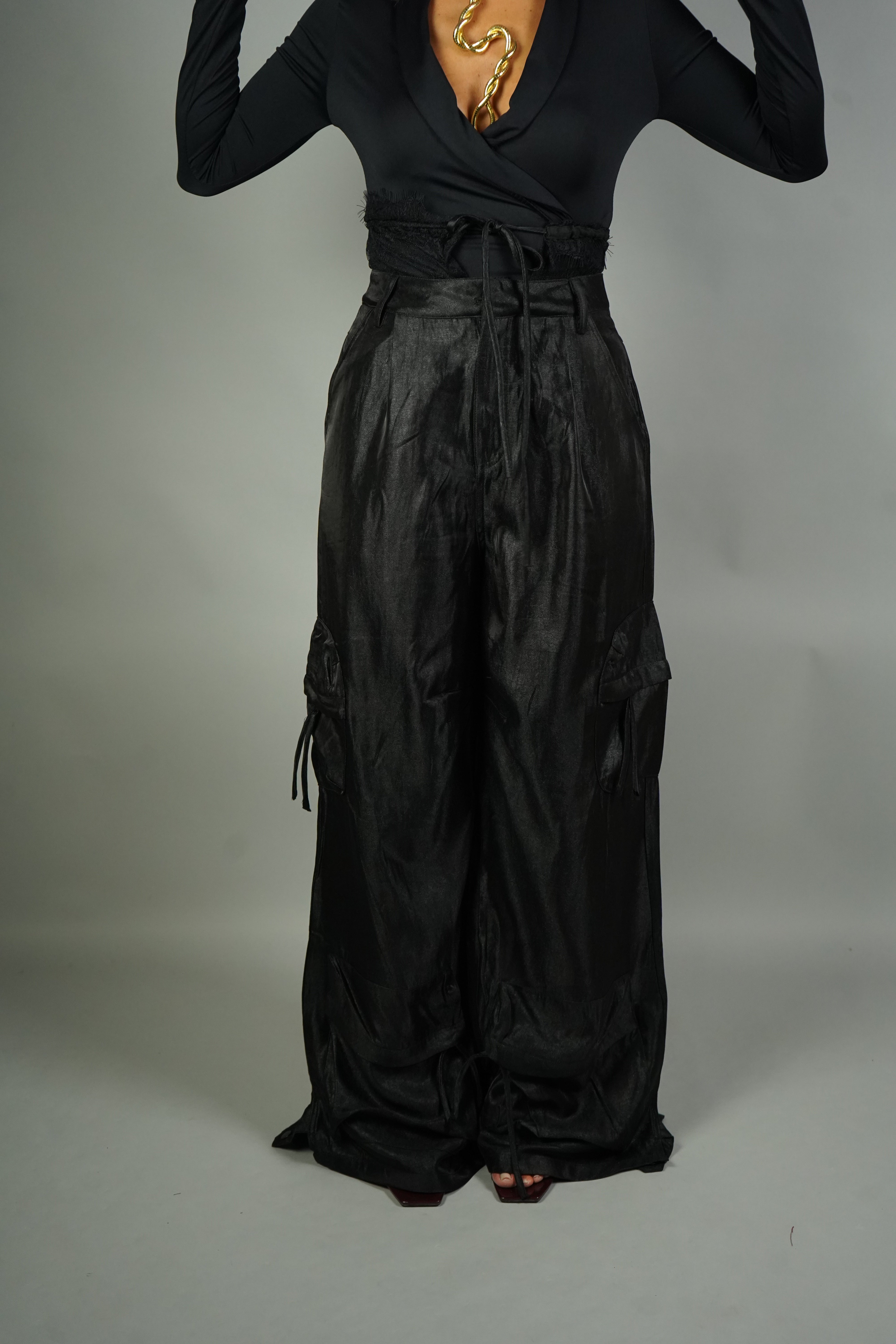 CARGO SATIN HOLLYWOOD NERO