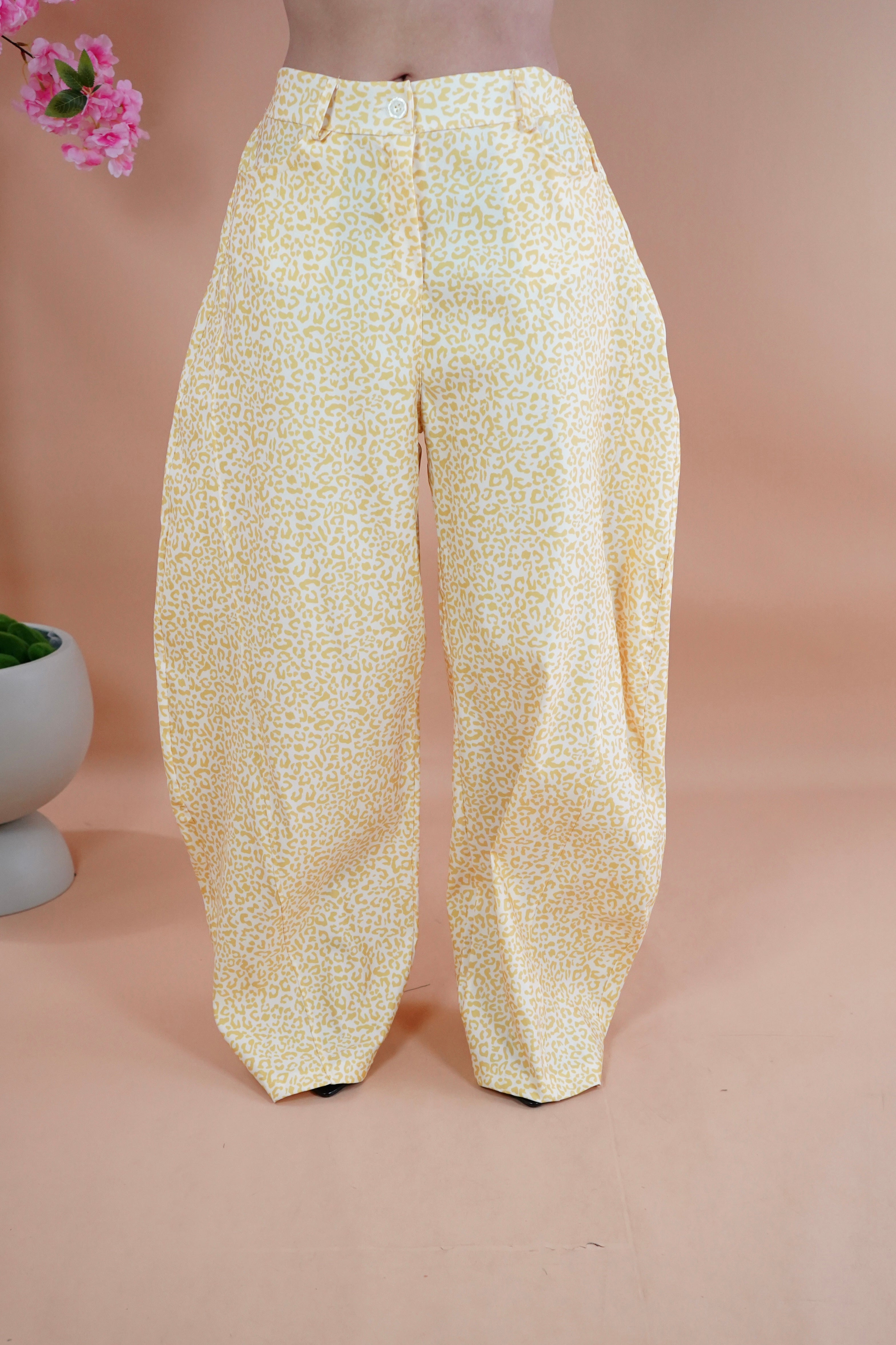 COORDINATO BALLON ANIMALIER GIALLO